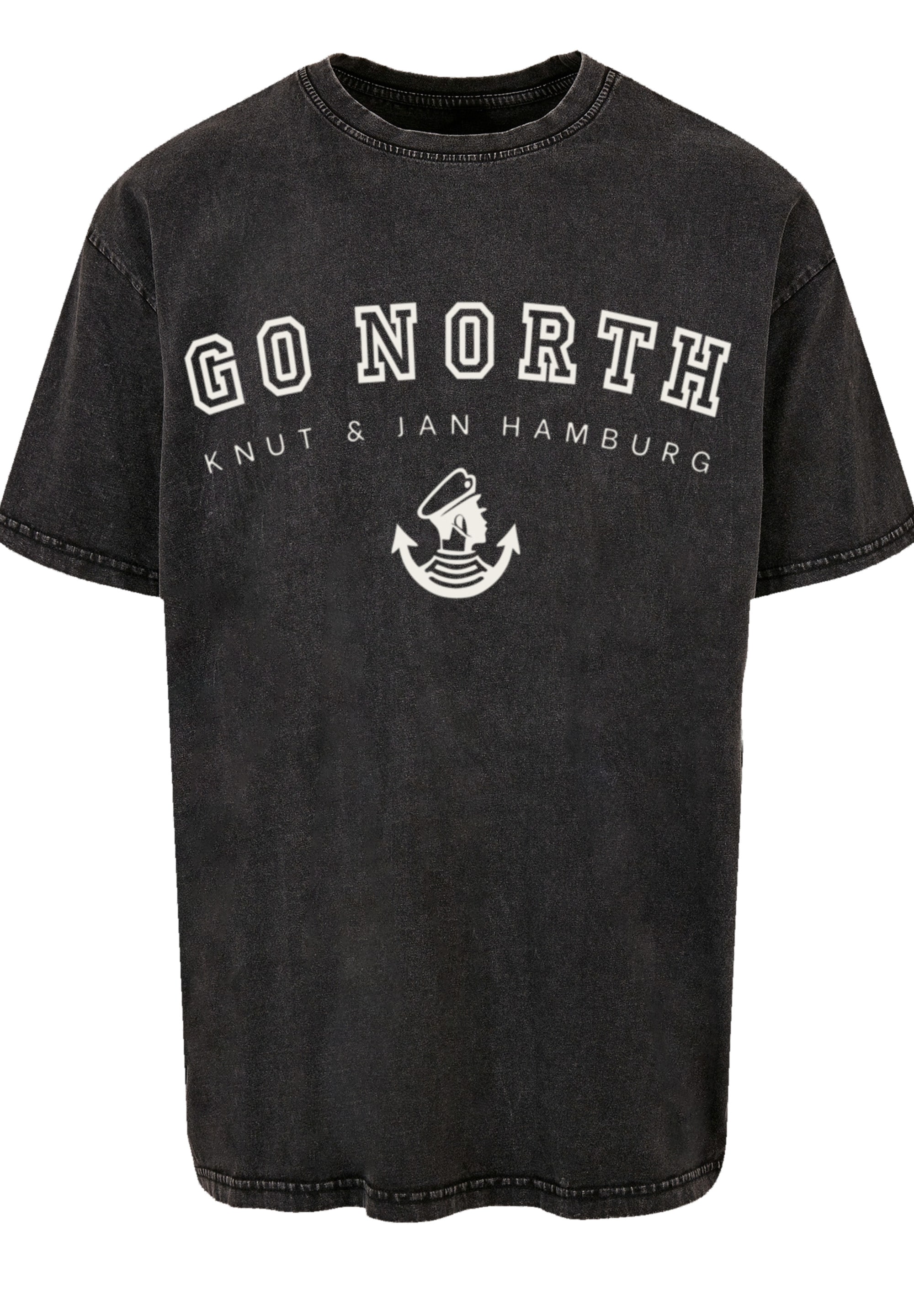F4NT4STIC T-Shirt »Go North Knut & Jan Hamburg«, Print