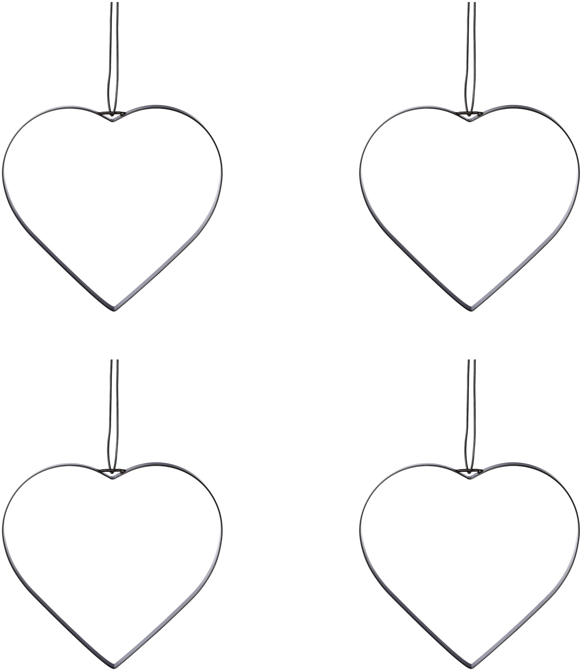 Creativ deco Dekohänger "Herz" Metallring mit hochwertigem Lederband