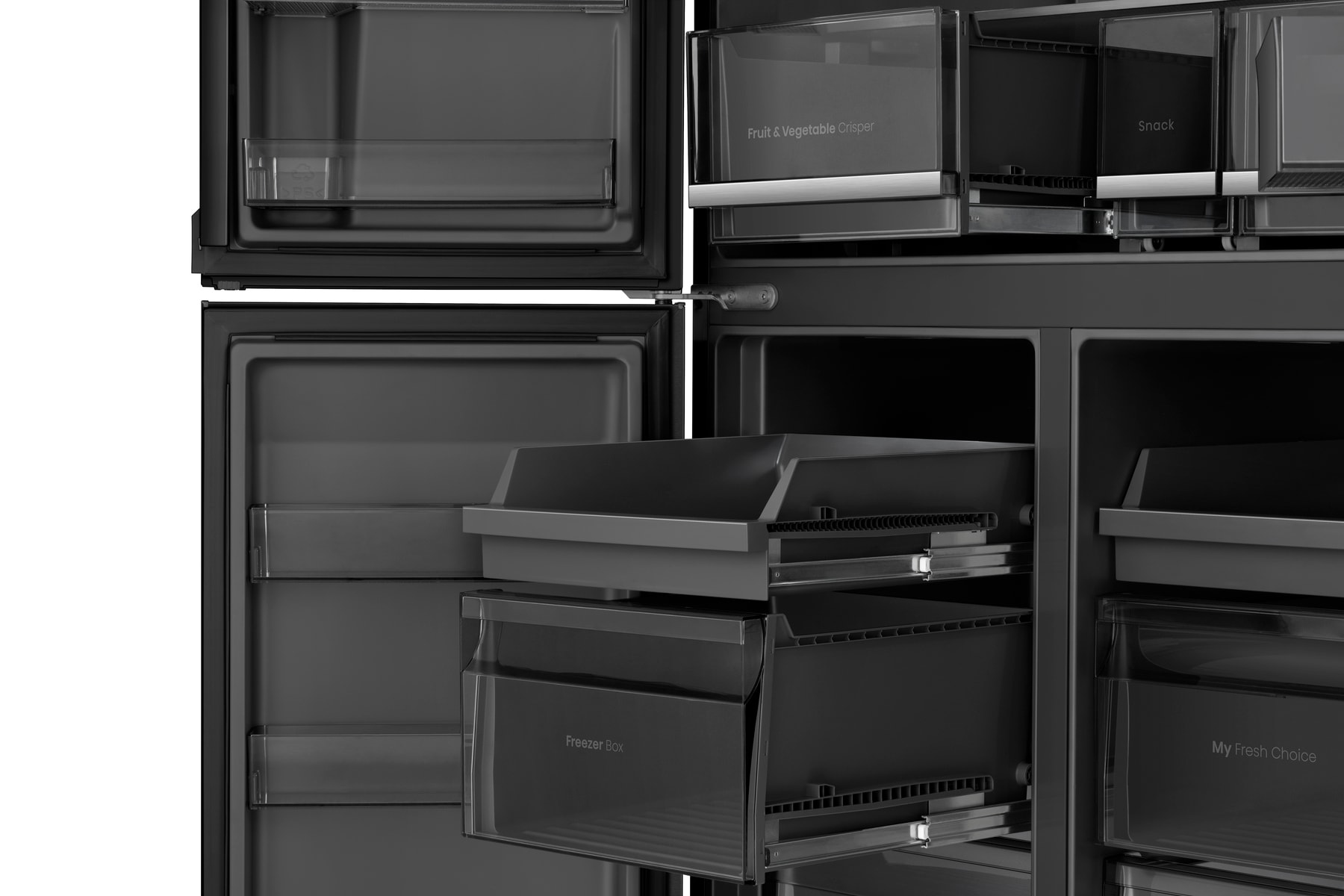 Hisense Multi Door »RQ600P7SKE« 179 cm hoch 91,4 cm breit PureViewDoor - immer sehen was im Kühlschrank ist