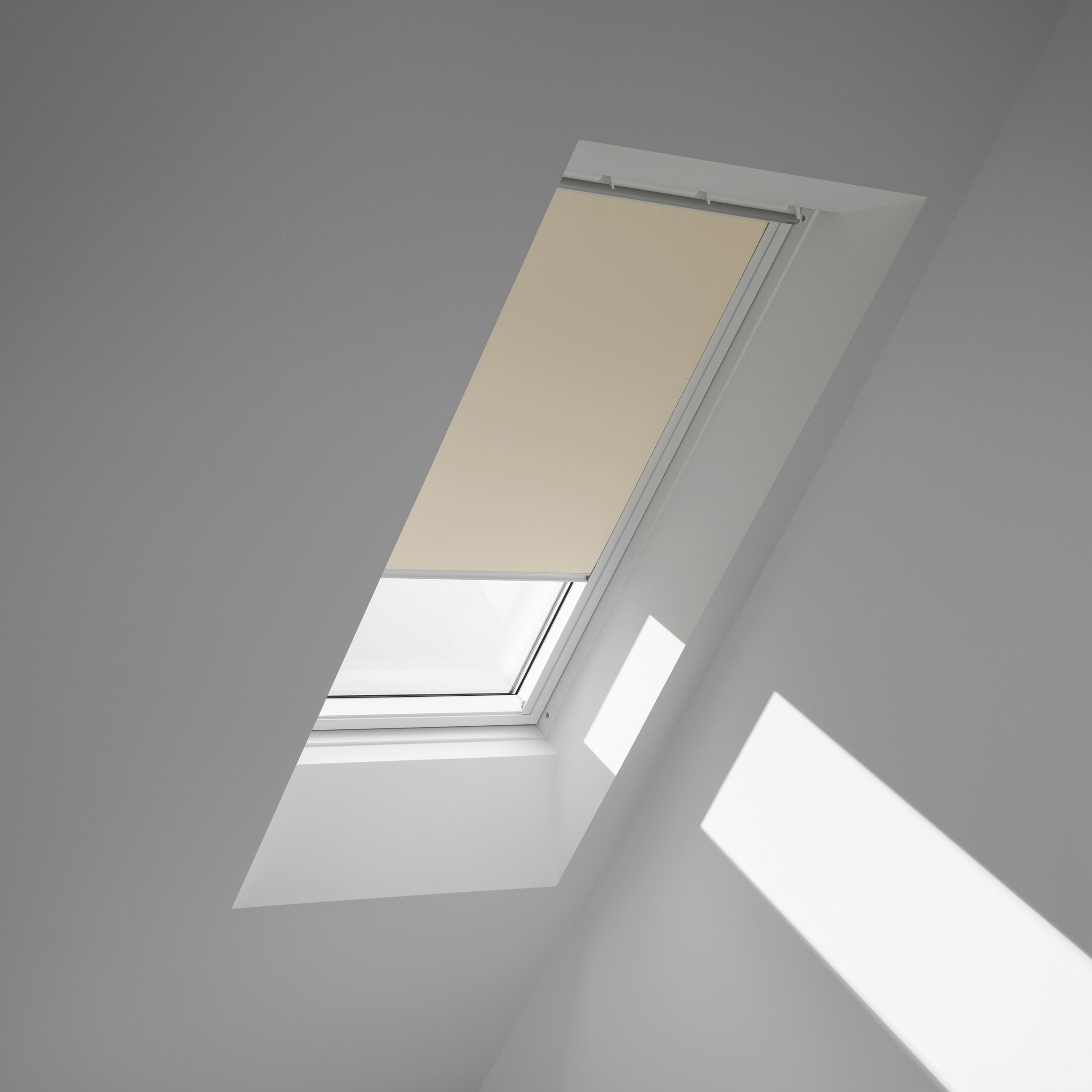 VELUX Verdunklungsrollo "DKL C02 1085SWL", verdunkelnd, Verdunkelung, ohne Bohren, in Führungsschienen, weiße Führungssc