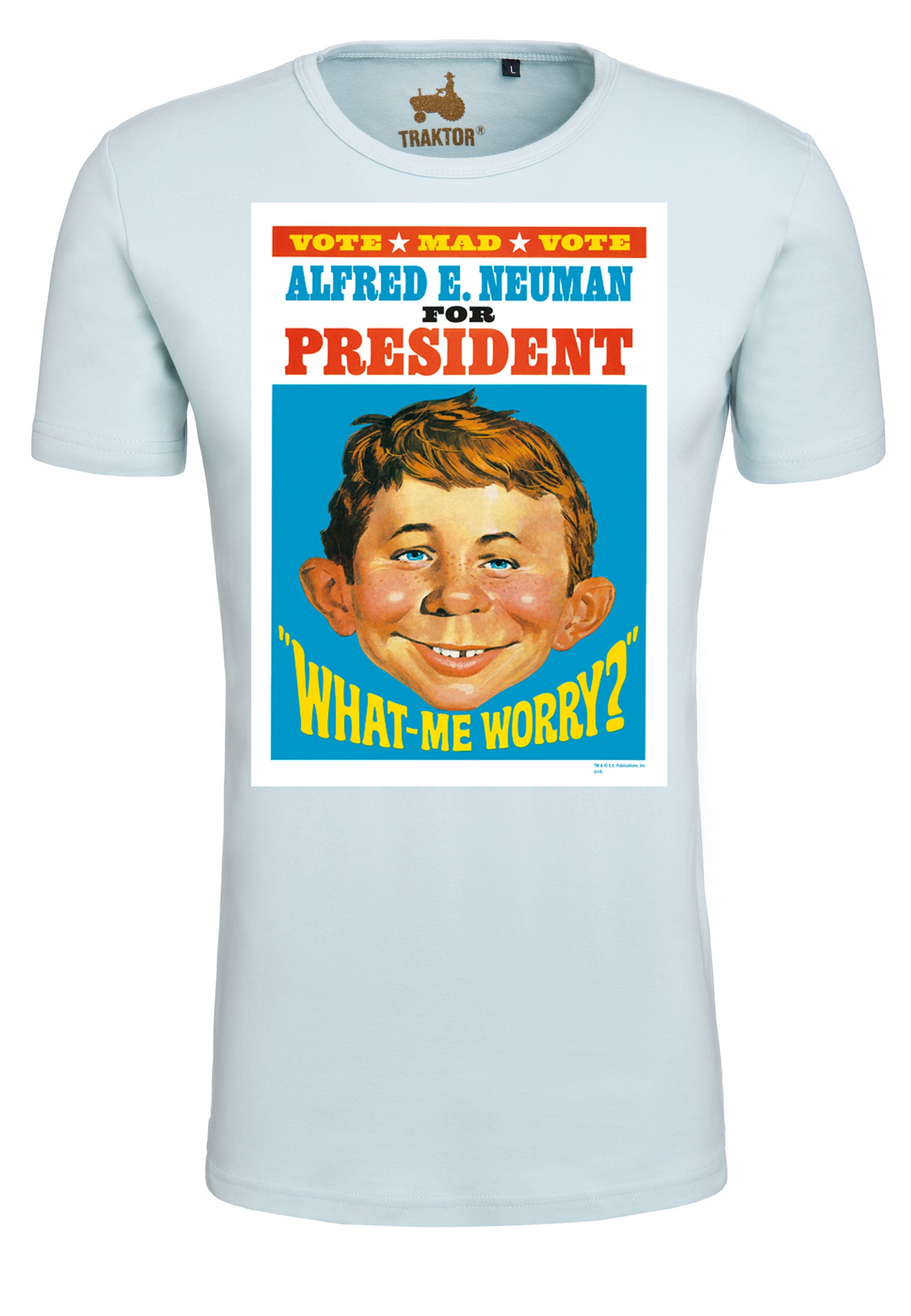 LOGOSHIRT T-Shirt »Mad - Alfred E. Neumann For President«, mit coolem Print