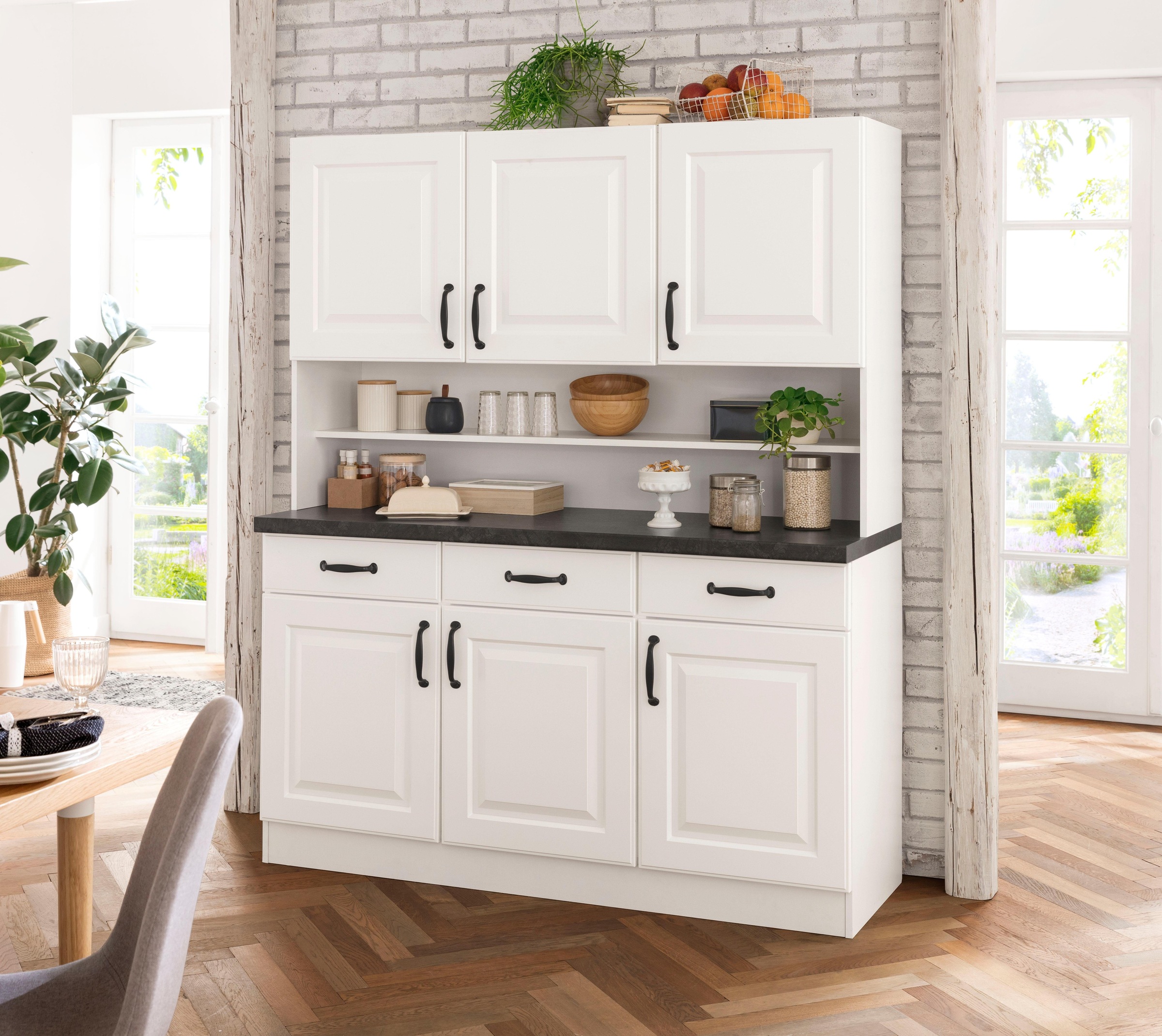 wiho Küchen Küchenbuffet "Erla, TOPSELLER" 150 cm breit mit Kassettenfront günstig online kaufen