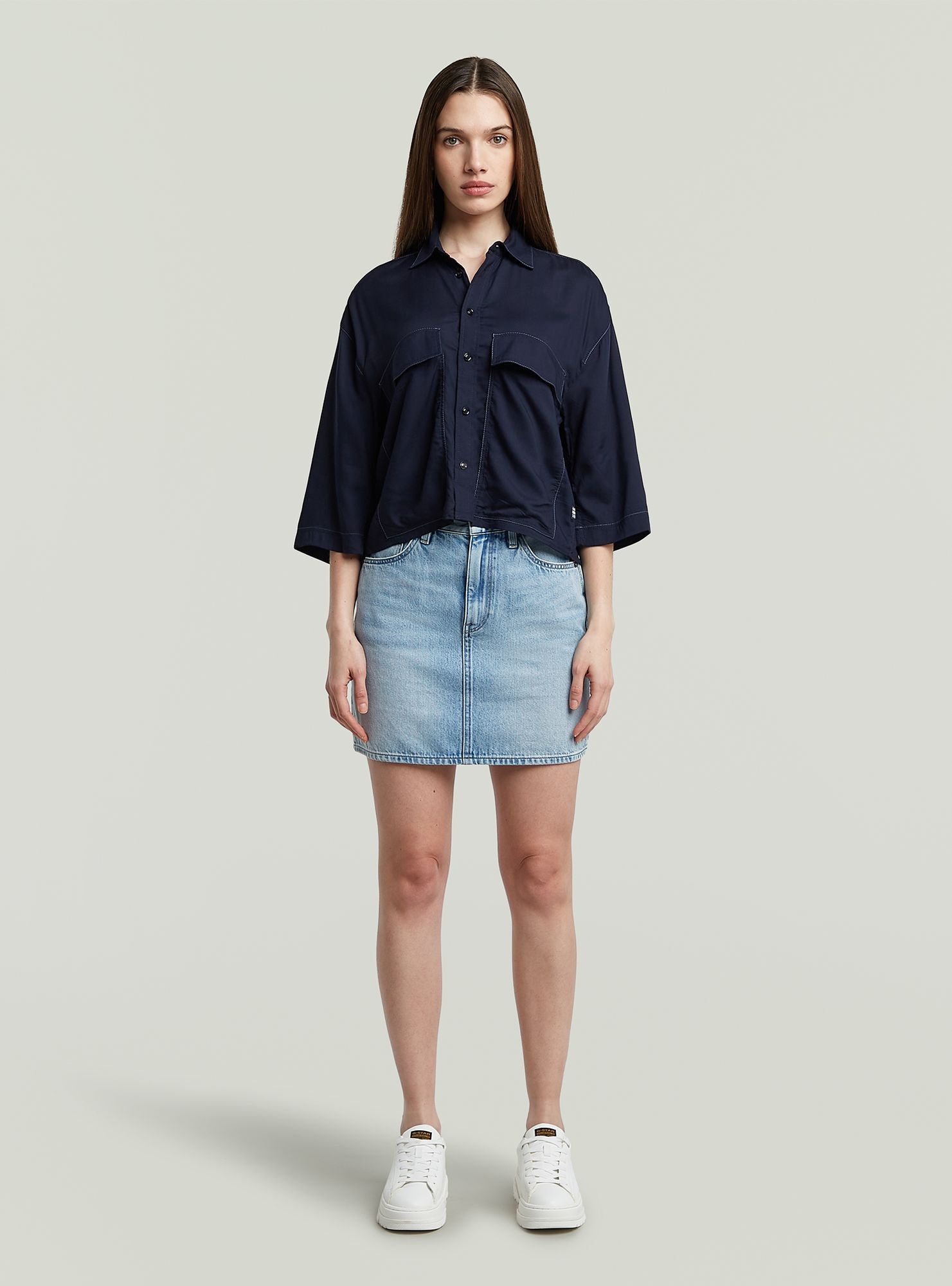 G-STAR Langarmshirt »Boxy Hemd«