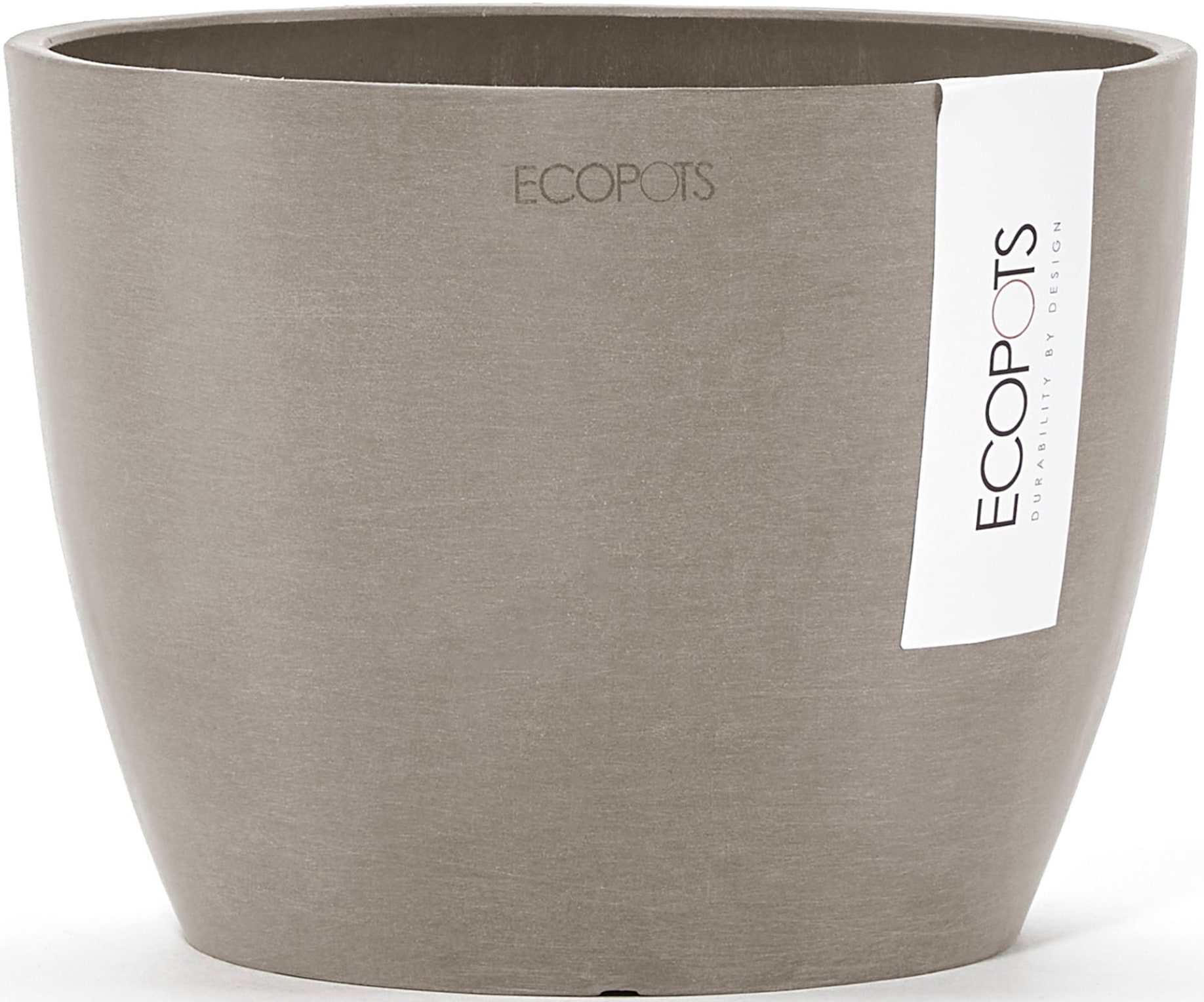 ECOPOTS Blumentopf »Stockholm Mini 16 Taupe«, für innen und außen: frostsicher, bruchsicher und lichtbeständig