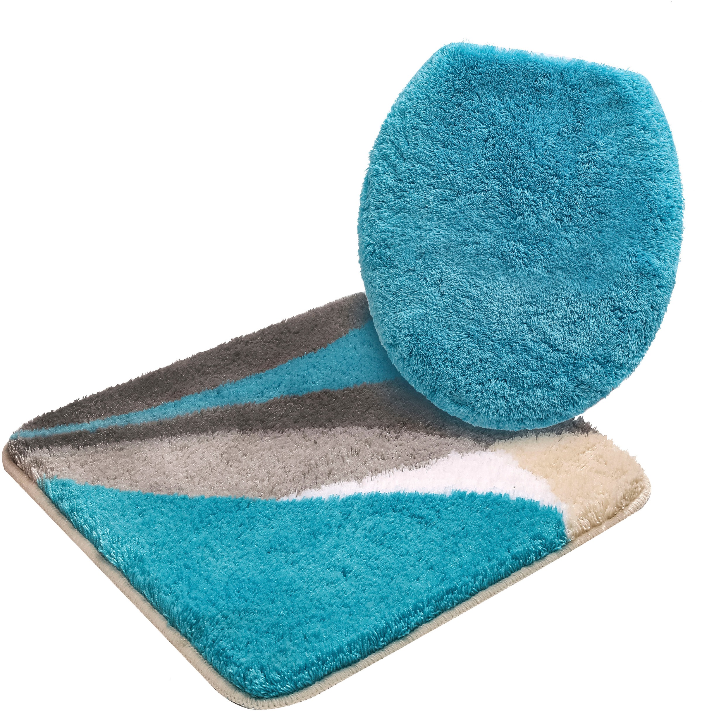 my home Badematte "Magnus, Badvorleger, Badezimmer Teppich" mehrfarbig, Bad günstig online kaufen