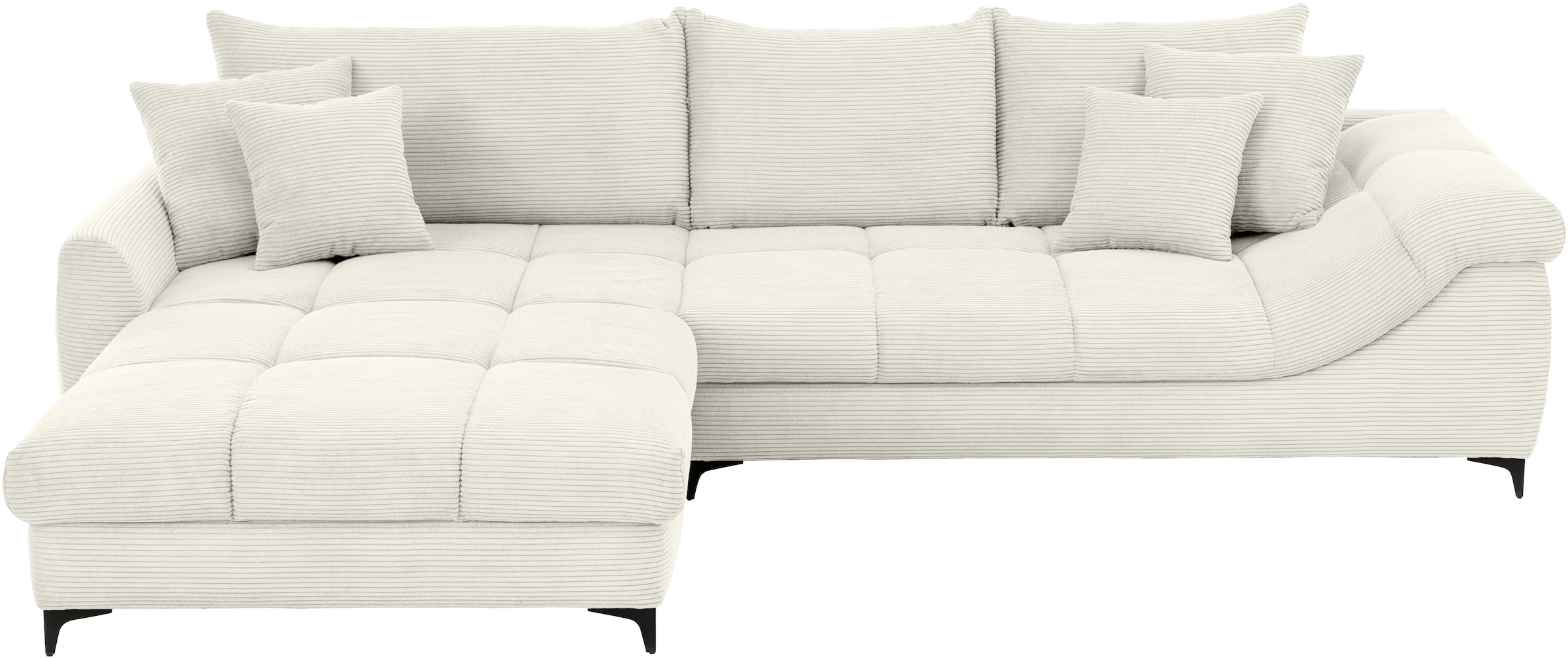 Mr. Couch Ecksofa »Ronaldo, L-Form, wahlweise mit Kaltschaum« mit Kaltschaum, bis 140 kg pro Sitzplatz belastbar