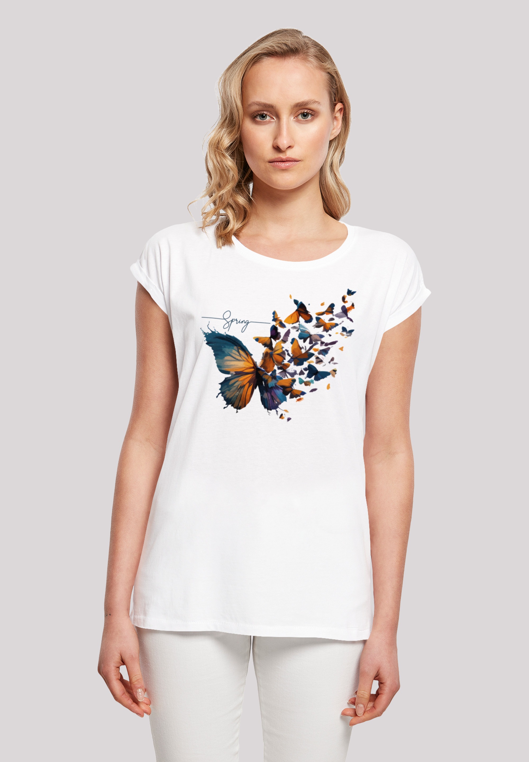 F4NT4STIC T-Shirt "Schmetterling Frühling", Print