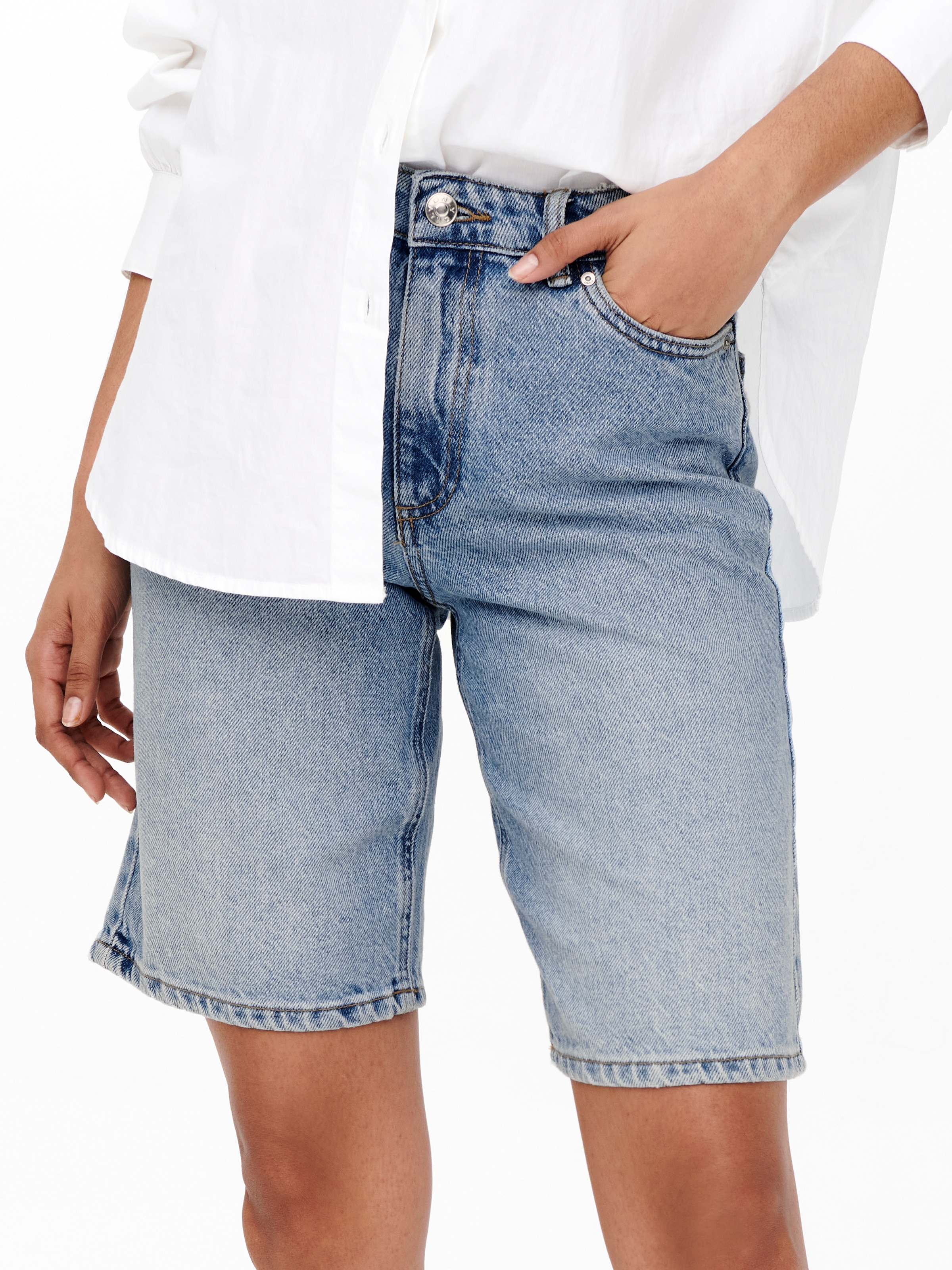 ONLY Jeansshorts »ONLSONNY HW WIDE DNM SHORTS NOOS« Baumwolle, regular fit, High Waist