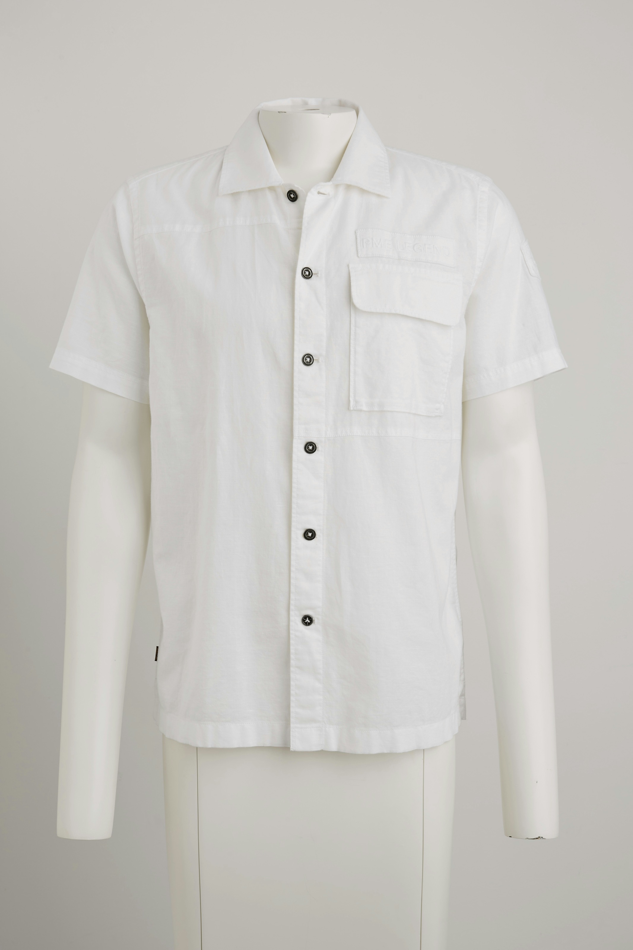 PME LEGEND Kurzarmhemd »Short Sleeve Shirt Ctn linen«, mit Leinenstruktur