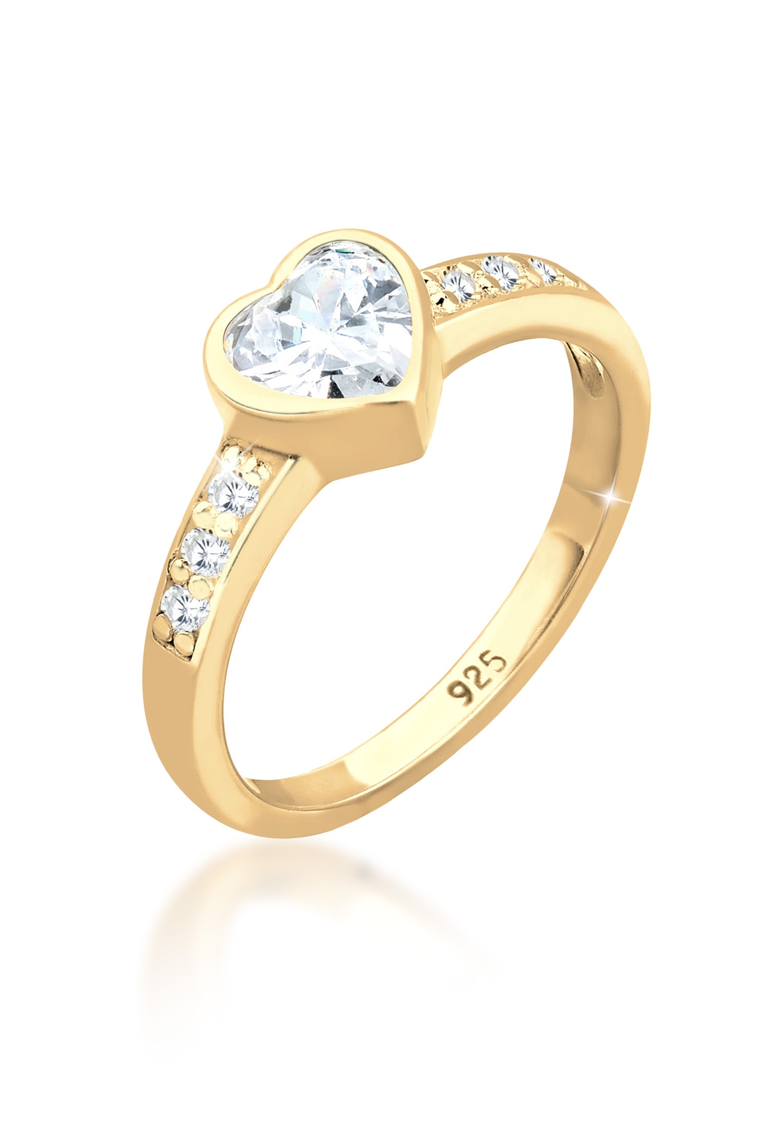 Fingerring »Herz Zirkonia Symbol Verlobung 925 Silber«