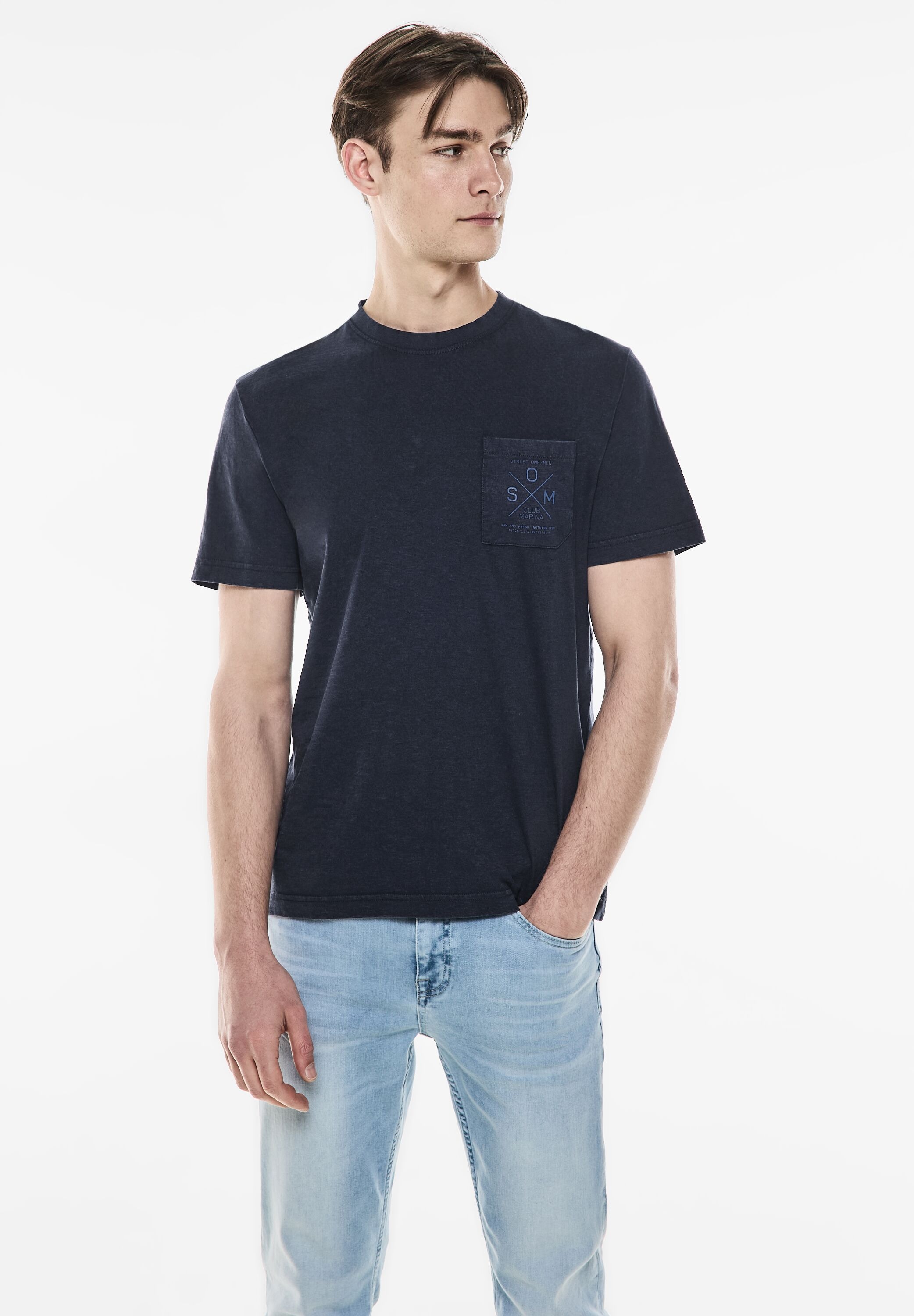 STREET ONE MEN T-Shirt, mit Brusttasche günstig online kaufen