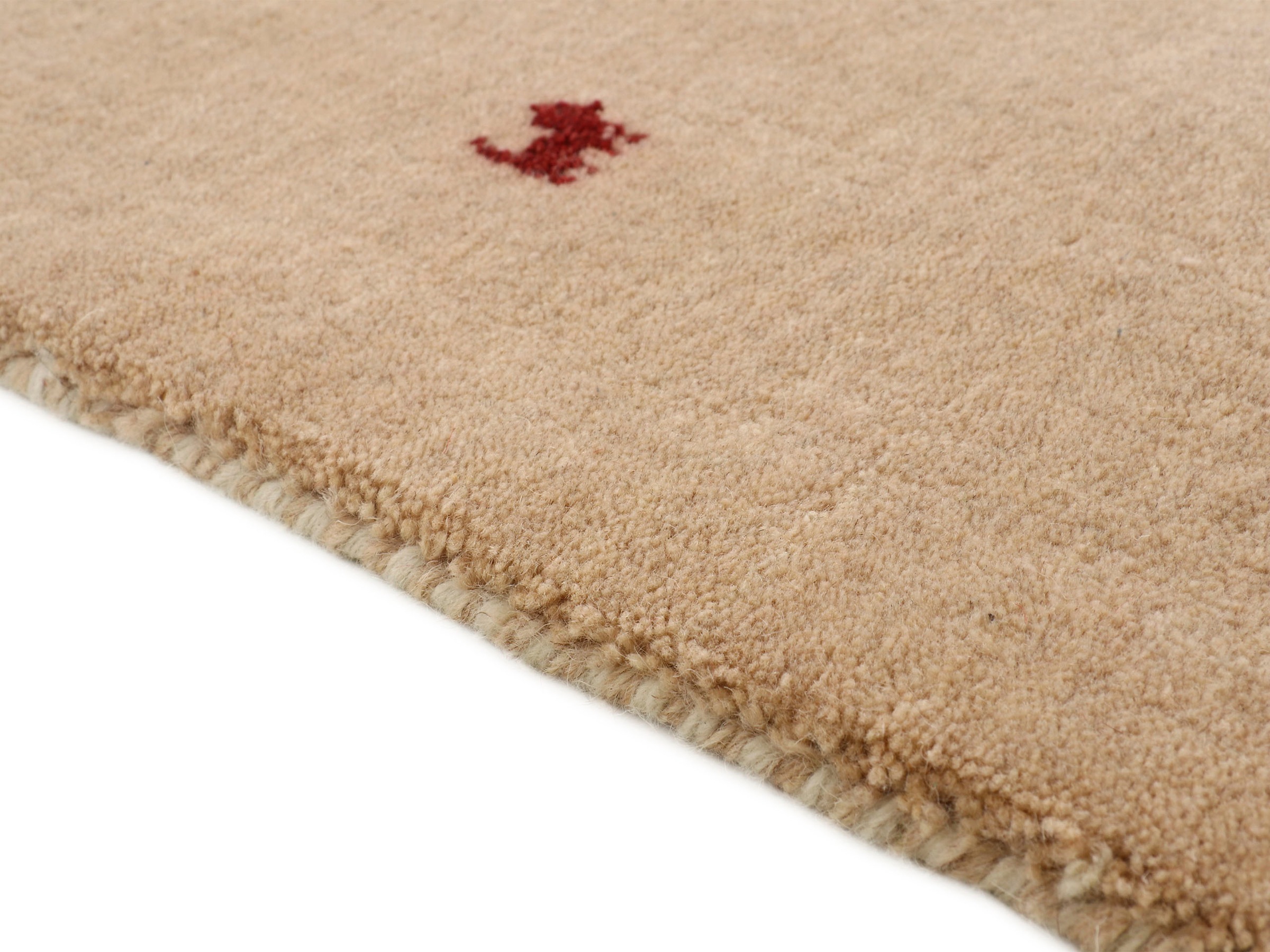 Wollteppich CARPETFINE "Gabbeh Uni, auch als Läufer und Rund erhältlich", beige, B:80cm H:15mm L:500cm, Wolle, Teppiche, reine Wolle, handgewebt, Gabbeh Loom Tiermotiv, große Farbauswahl 3