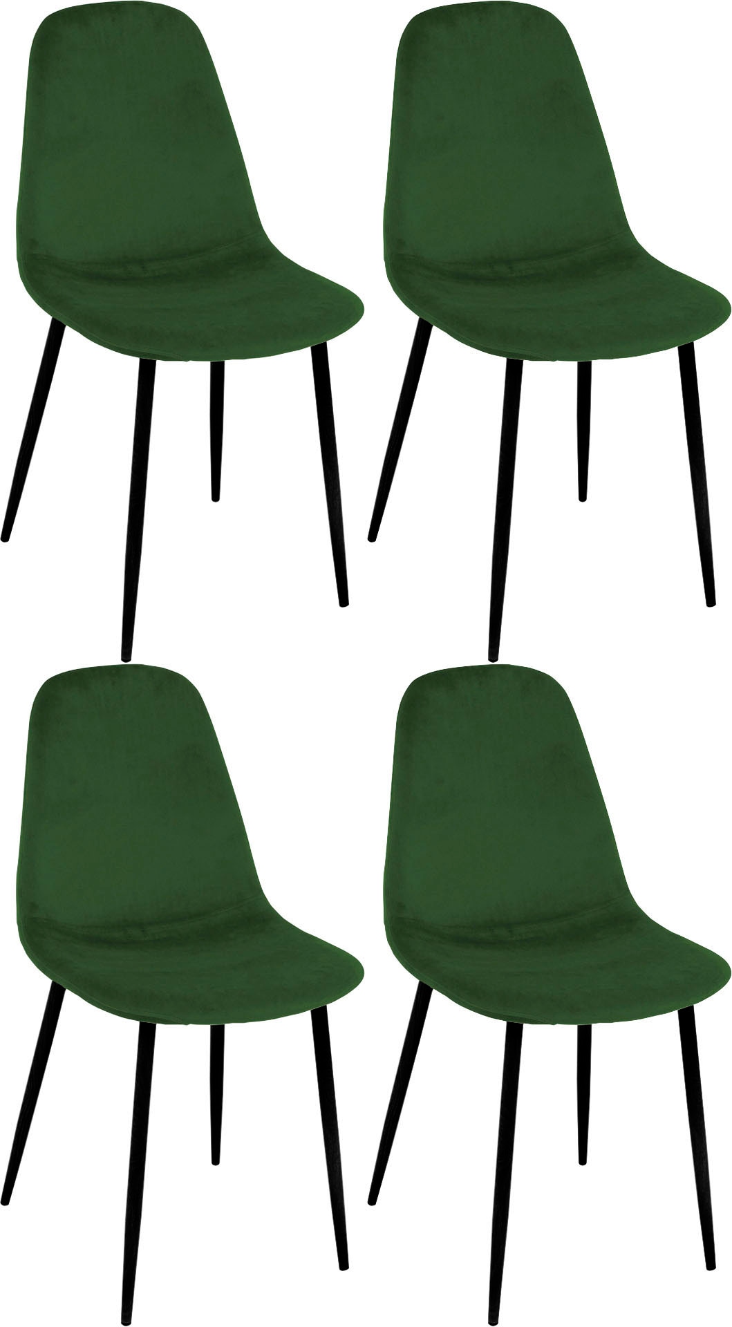 Paroli Polsterstuhl »Skadi«, (Set), 4 St., Velourstoff fein, (2 oder 4 Stück), mit Veloursbezug und in 2 Gestellfarben