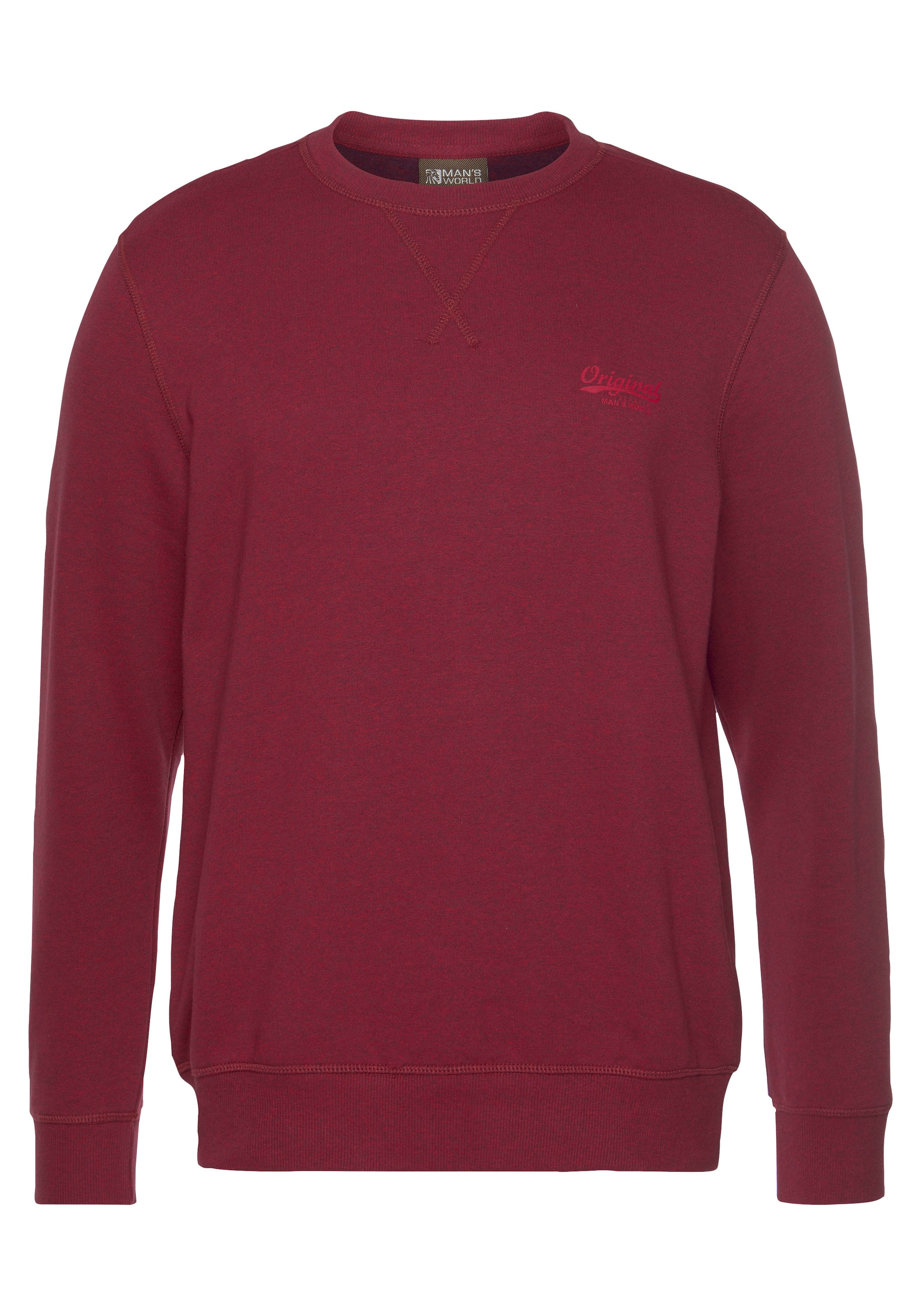 Man's World Sweatshirt, Langarm, Basic-Stil, unifarben, Rundhalsausschnitt