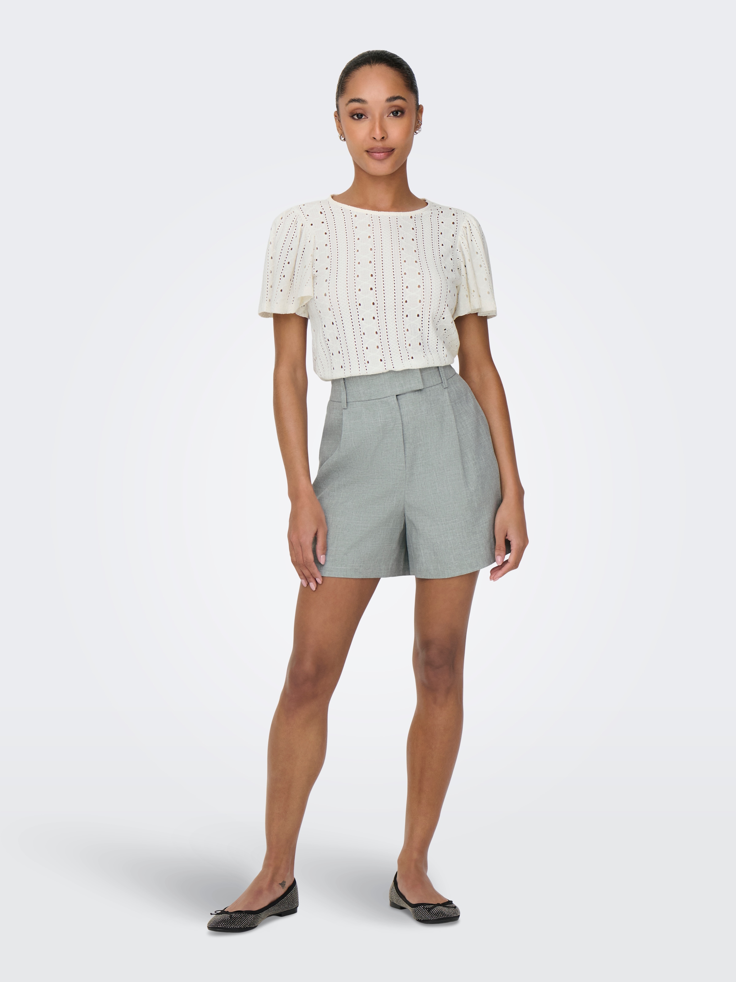 ONLY Kurzarmshirt »ONLRIVERSIDE S/S FLAIRED TOP JRS«