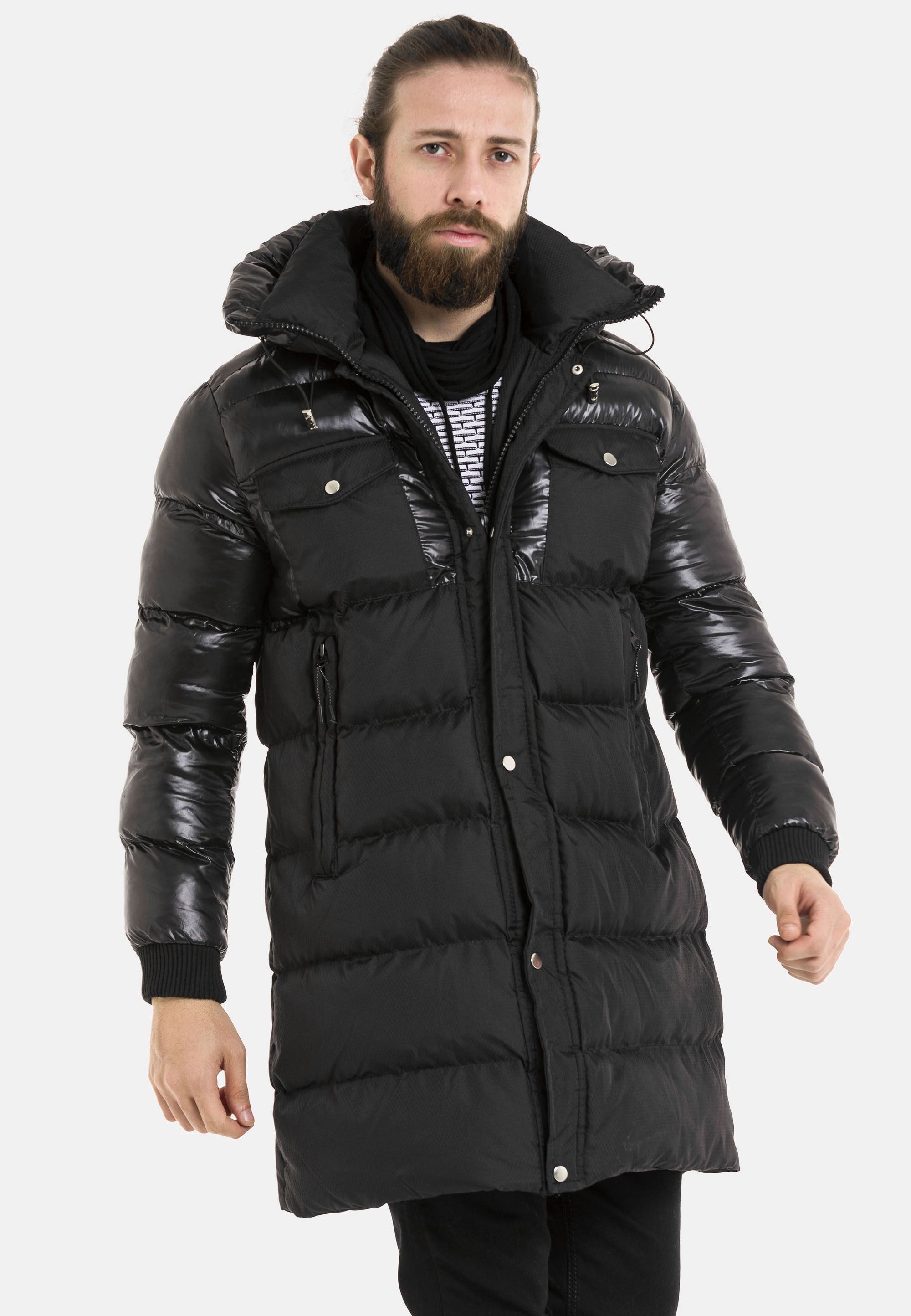 Cipo & Baxx Winterjacke »Jacke«, mit Kapuze, mit Kapuze