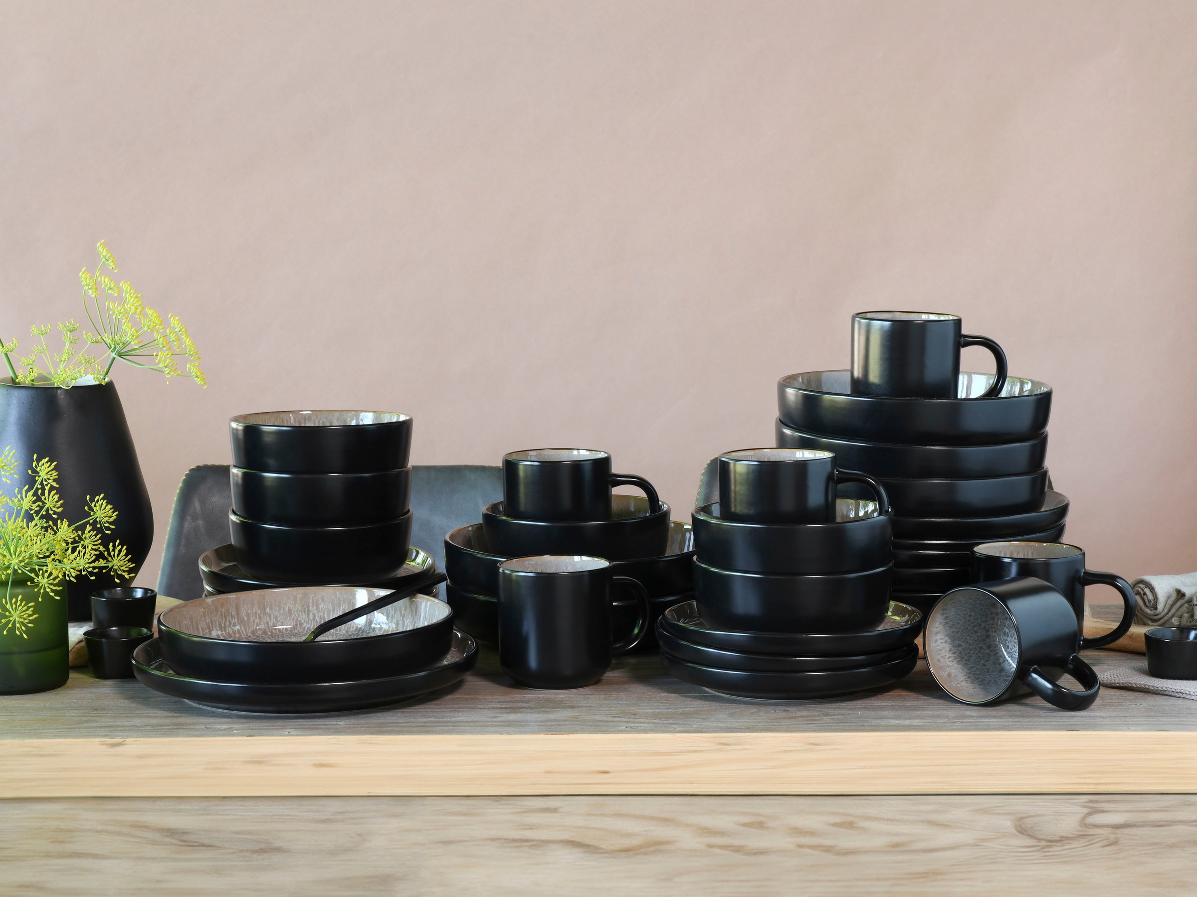 my home Kombiservice "modernes Geschirr-Set, Service Nydala" hohe Haltbarke günstig online kaufen