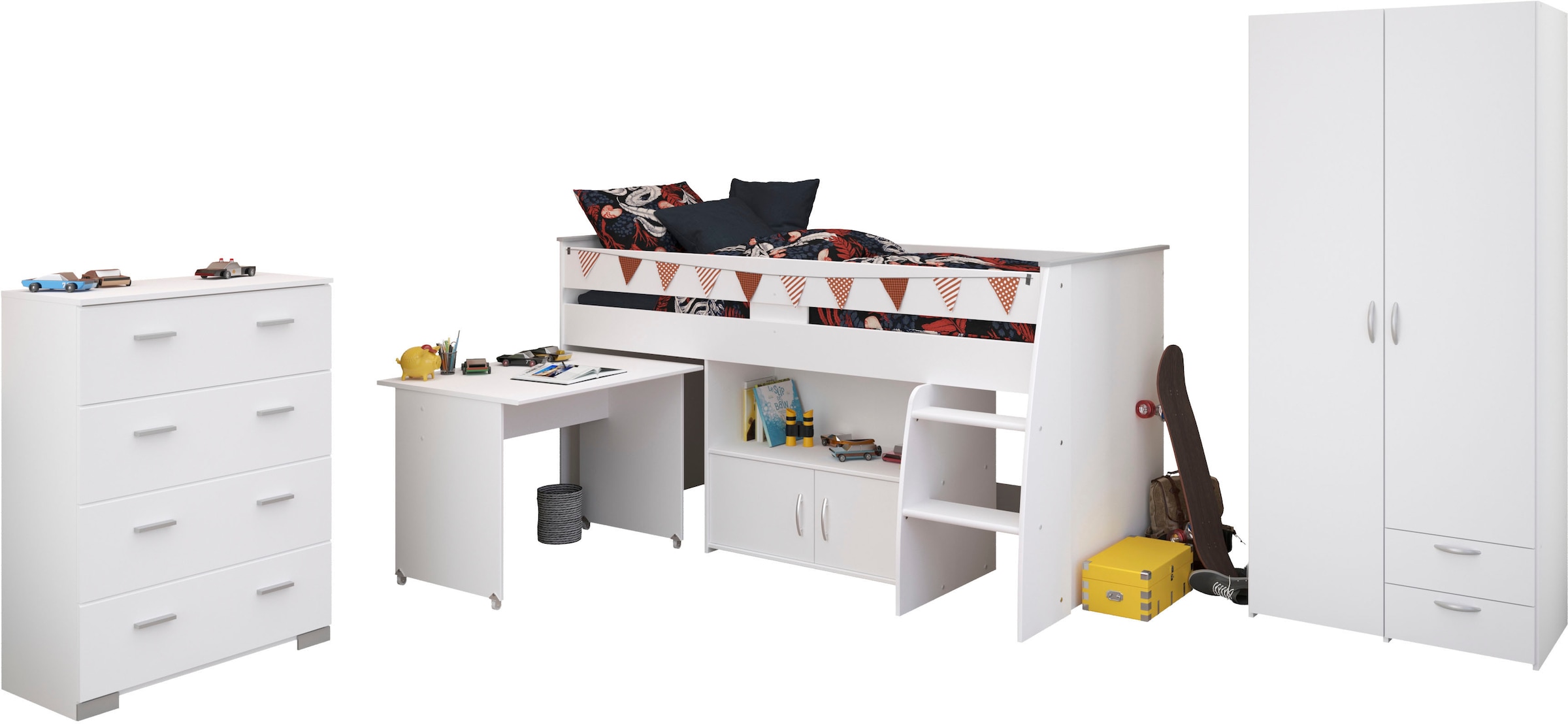 Parisot Jugendzimmer-Set "Parisot, Reverse 11" 3 Stk. tlg. ausziehbarer Sch günstig online kaufen