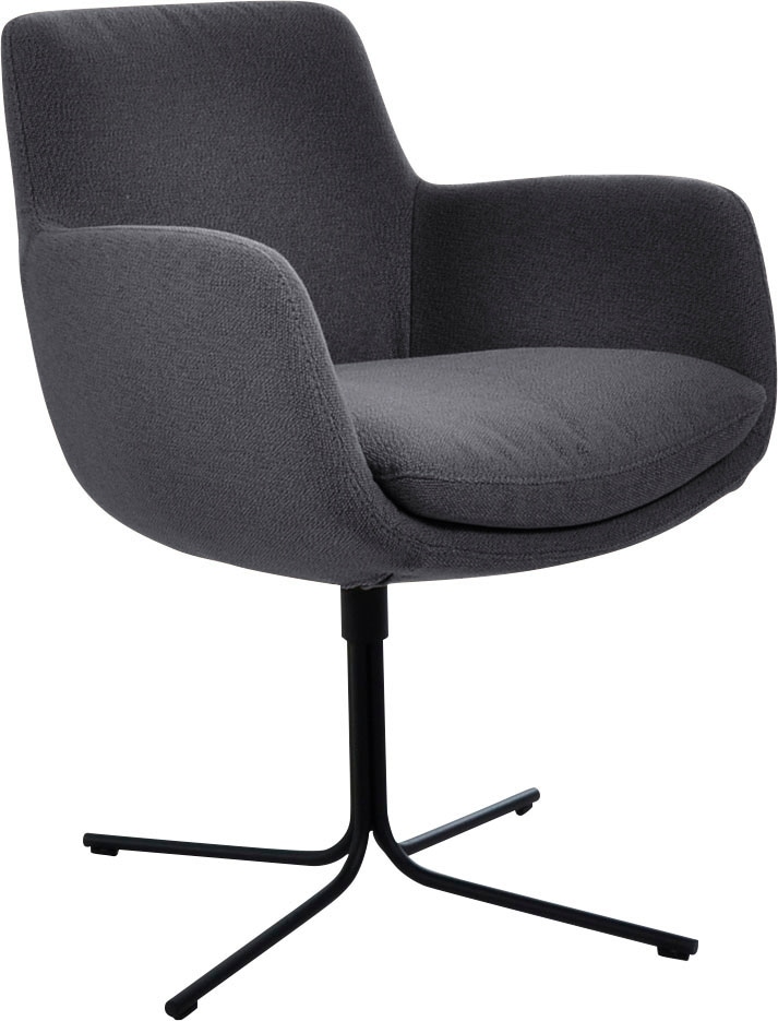 K+W Komfort & Wohnen Drehstuhl "Pego" () filigranem 4-Fuß-Gestell in schwar günstig online kaufen