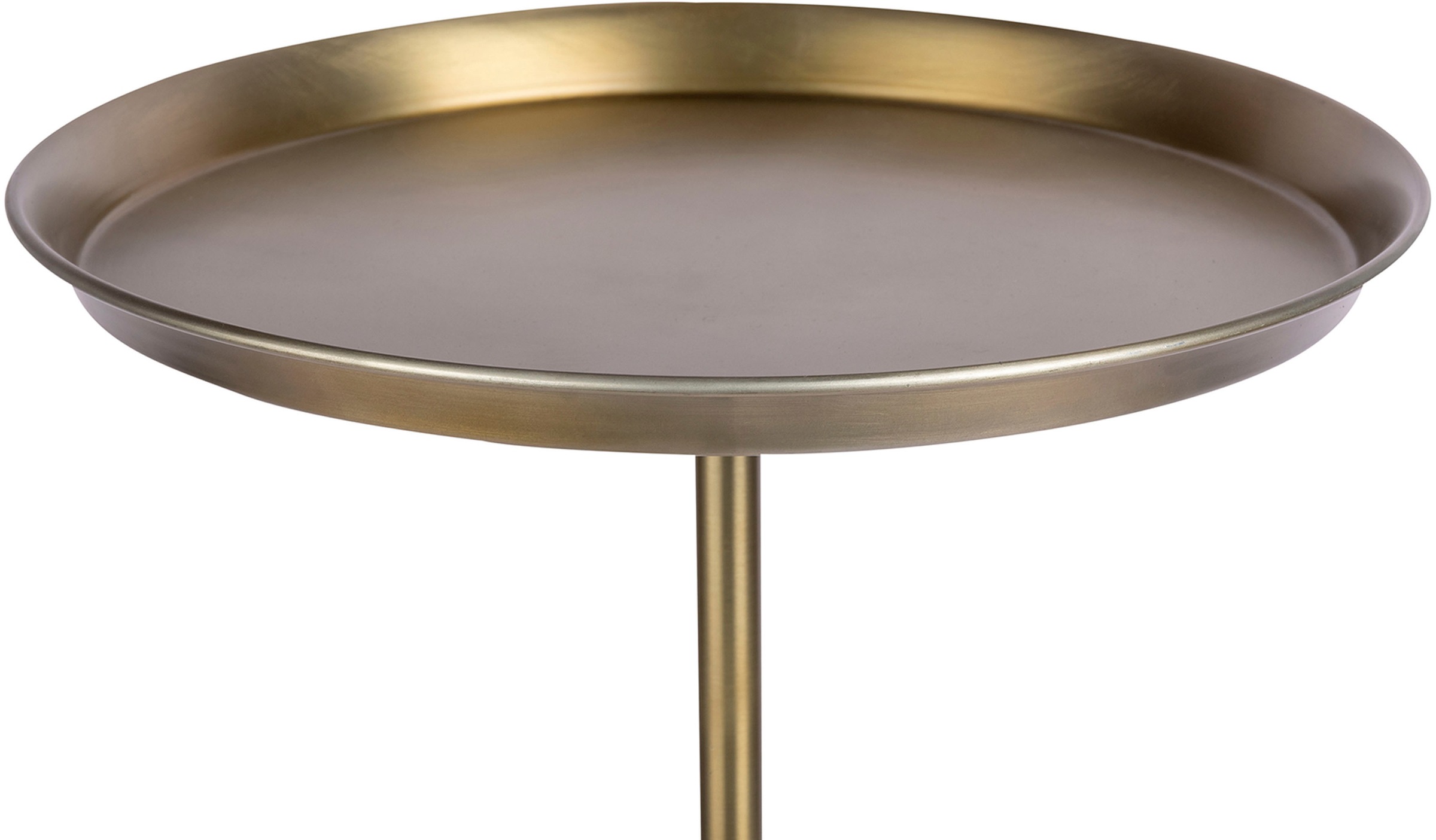 Beistelltisch KAYOOM "Grant 125, aus Handmanufaktur", gold (weiß, gold, weiß, gold), B:38cm H:51cm T:38cm, 95% Eisen, 5% Aluminium / Sockel: Marmor, Tische, Beistelltisch, Runder Tisch, Ablagefläche aus Metall, Sockel aus Marmor 2