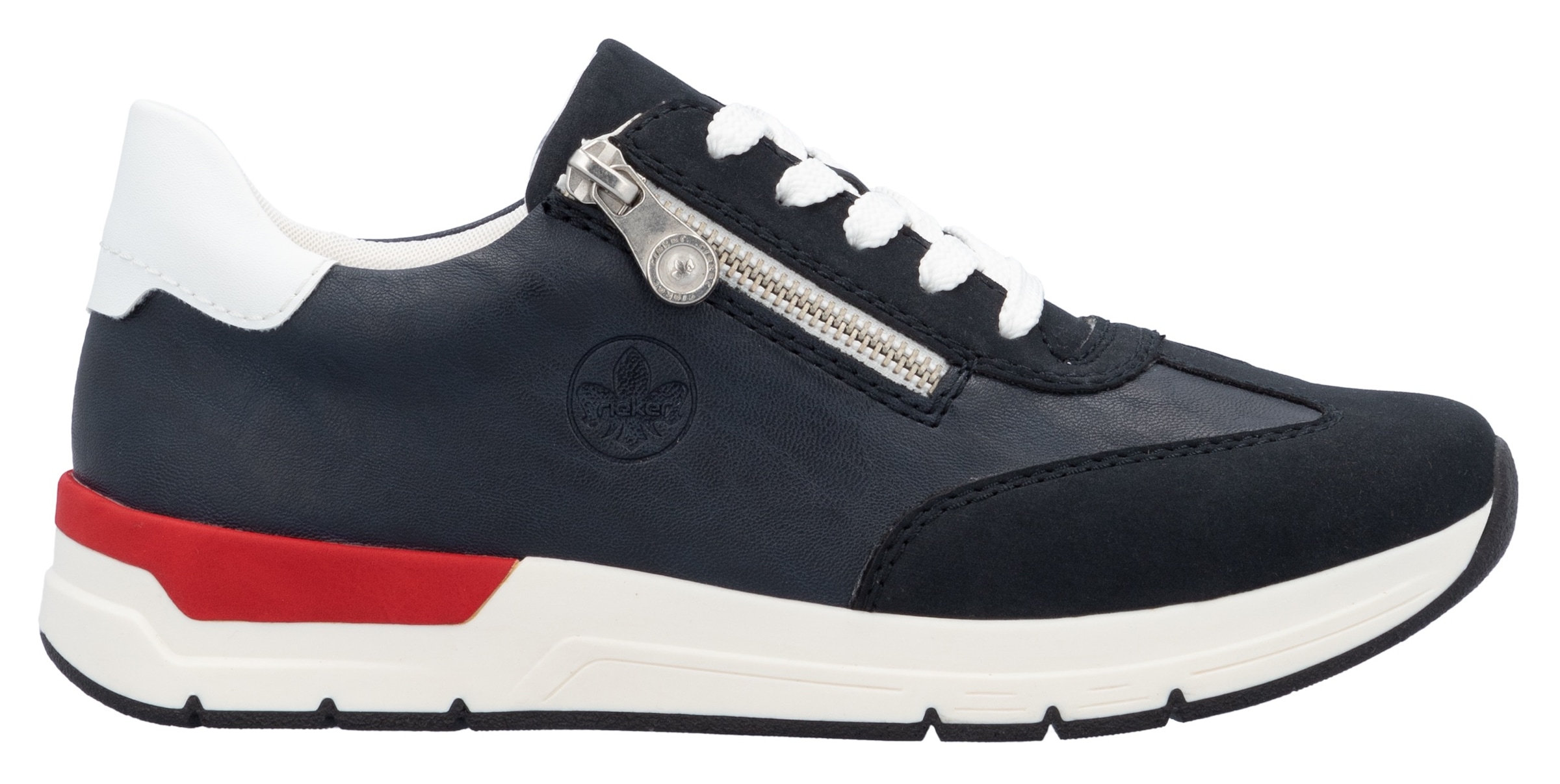 Rieker Keilsneaker, Halbschuh, Freizeitschuh, Schnürschuh mit seiltichem Reißverschluss