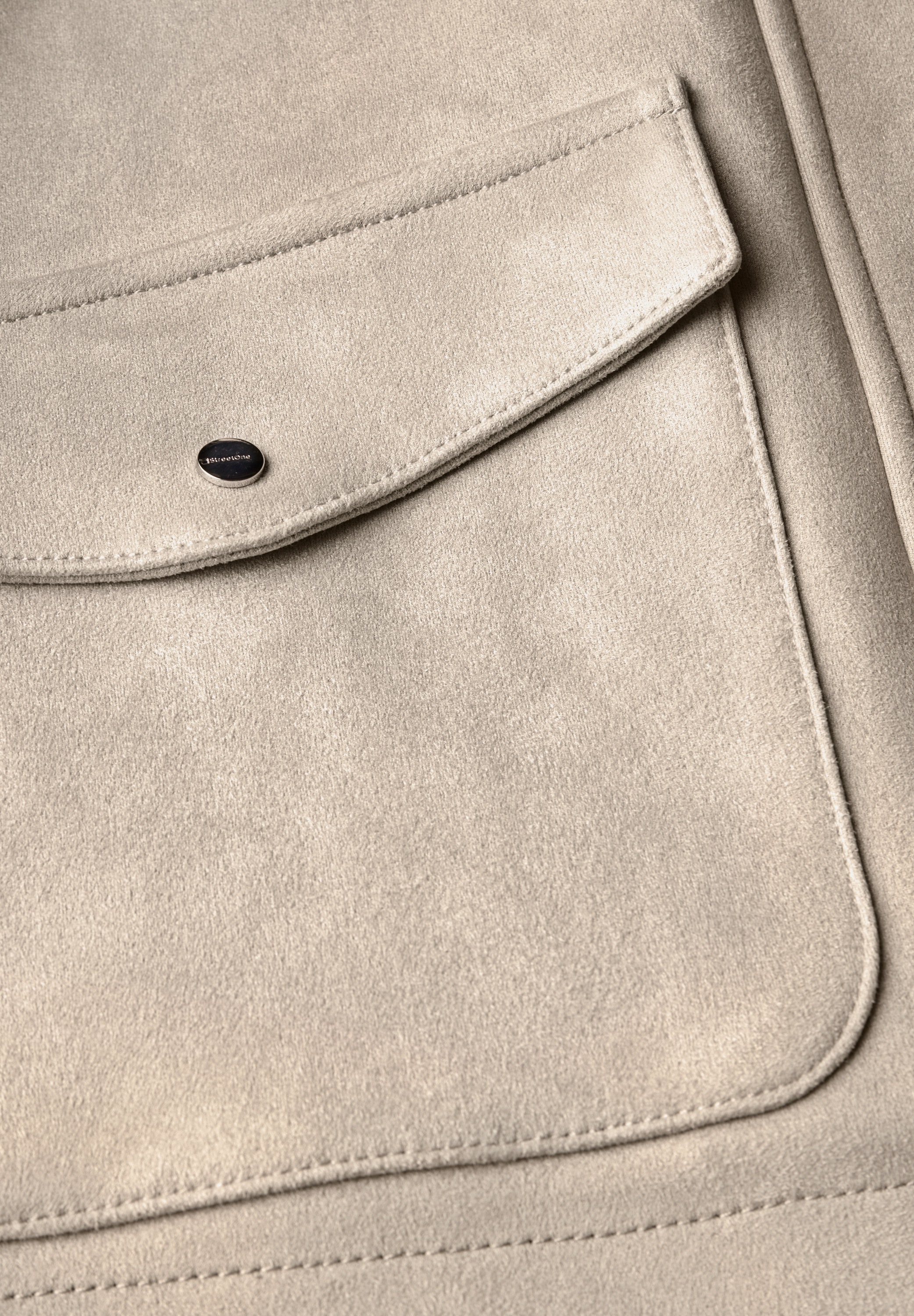 STREET ONE Lederimitatjacke, ohne Kapuze, aus softem Materialmix