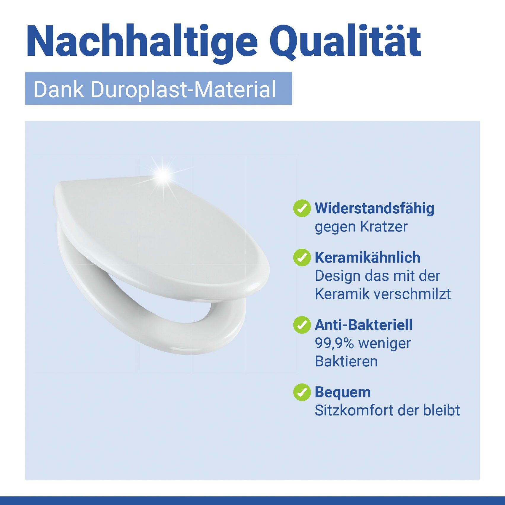 WENKO WC-Sitz »Gubbio« Duroplast, mit Absenkautomatik