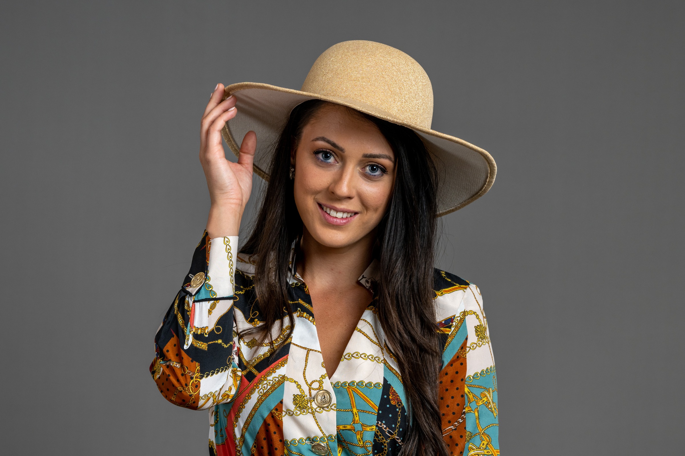 Damen Schlapphut "Glitter", gold, COLLEZIONE ALESSANDRO, leicht glänzend, Baumwolle, Hüte, leicht schimmernd, Made in Italy