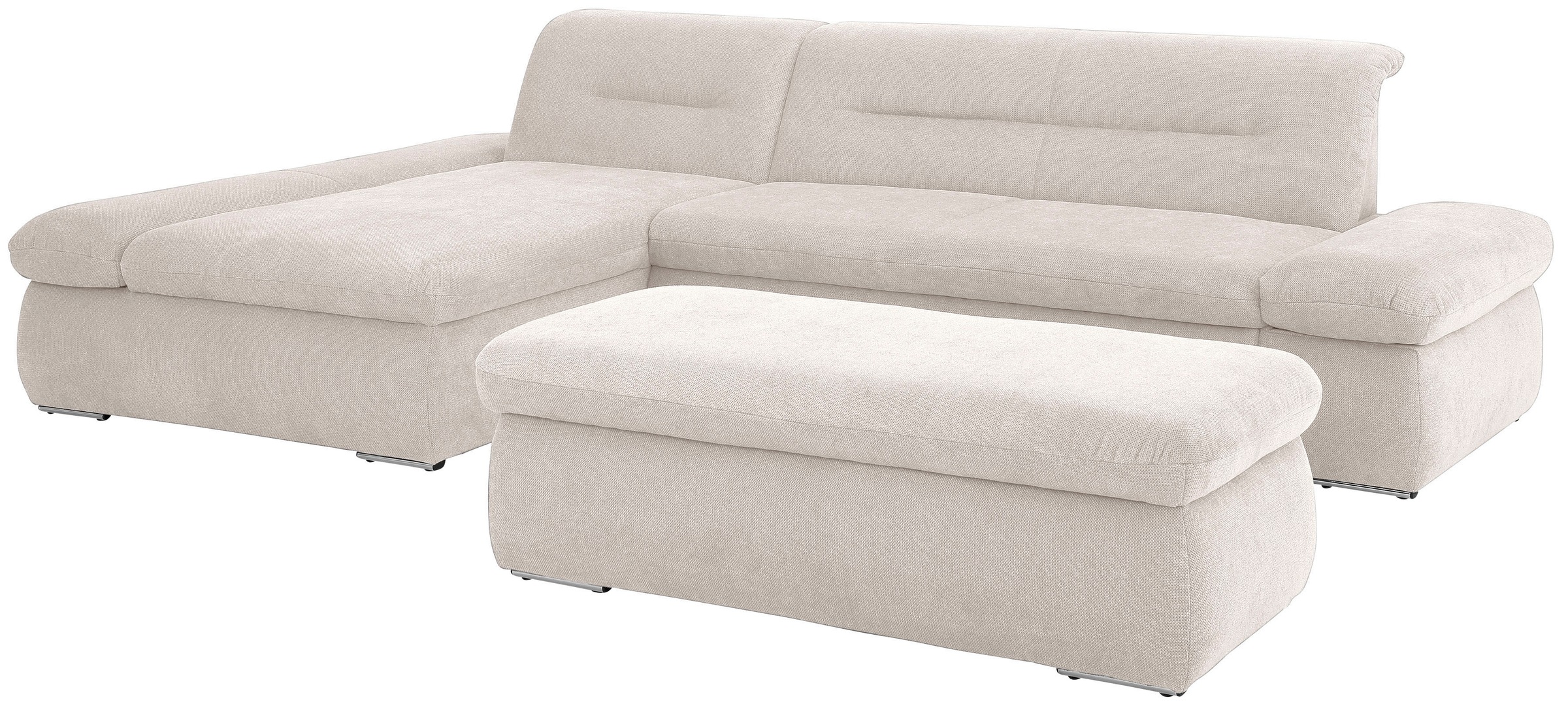 INOSIGN Ecksofa »Avesa L-Form«, Wahlweise mit Armteilvertsellung und Bettfunktion, B/T/H: 300/172/80cm