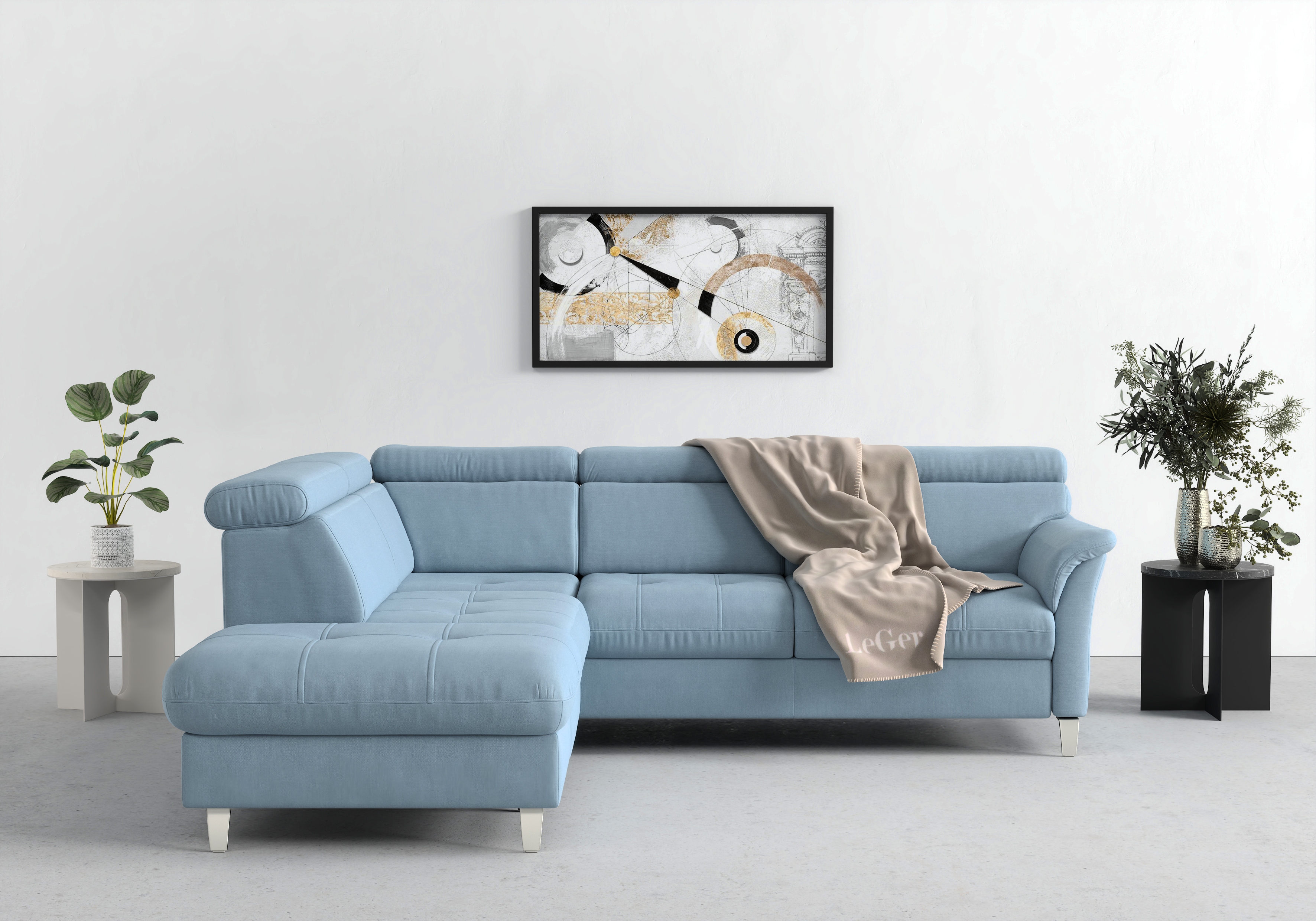 sit&more Ecksofa "Marano L-Form" inklusive Kopfteilverstellung, optional Schlaffunktion & Bettkasten
