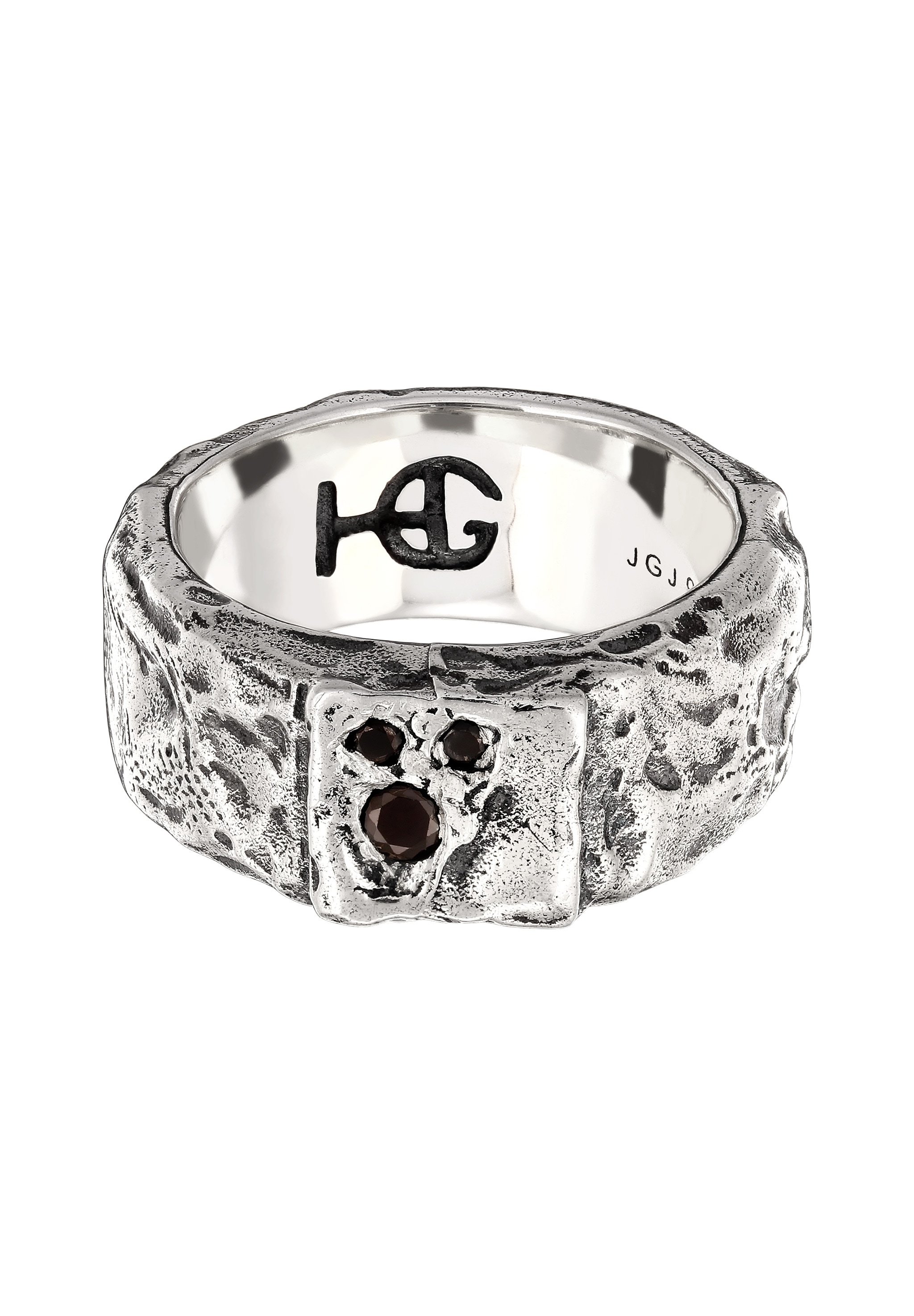 HAZE & GLORY Silberring »Ring Zirkonia Schwarz 925 Sterling Silber«