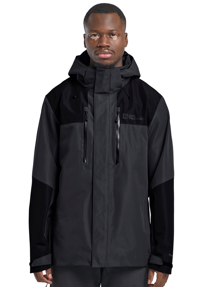 Funktionsjacke JACK WOLFSKIN "JASPER 2L JKT M", Herren, Gr. L (52), grau (phantom), Obermaterial: 100% Polyester. Futter: 100% Polyester, Jacken Funktionsjacke