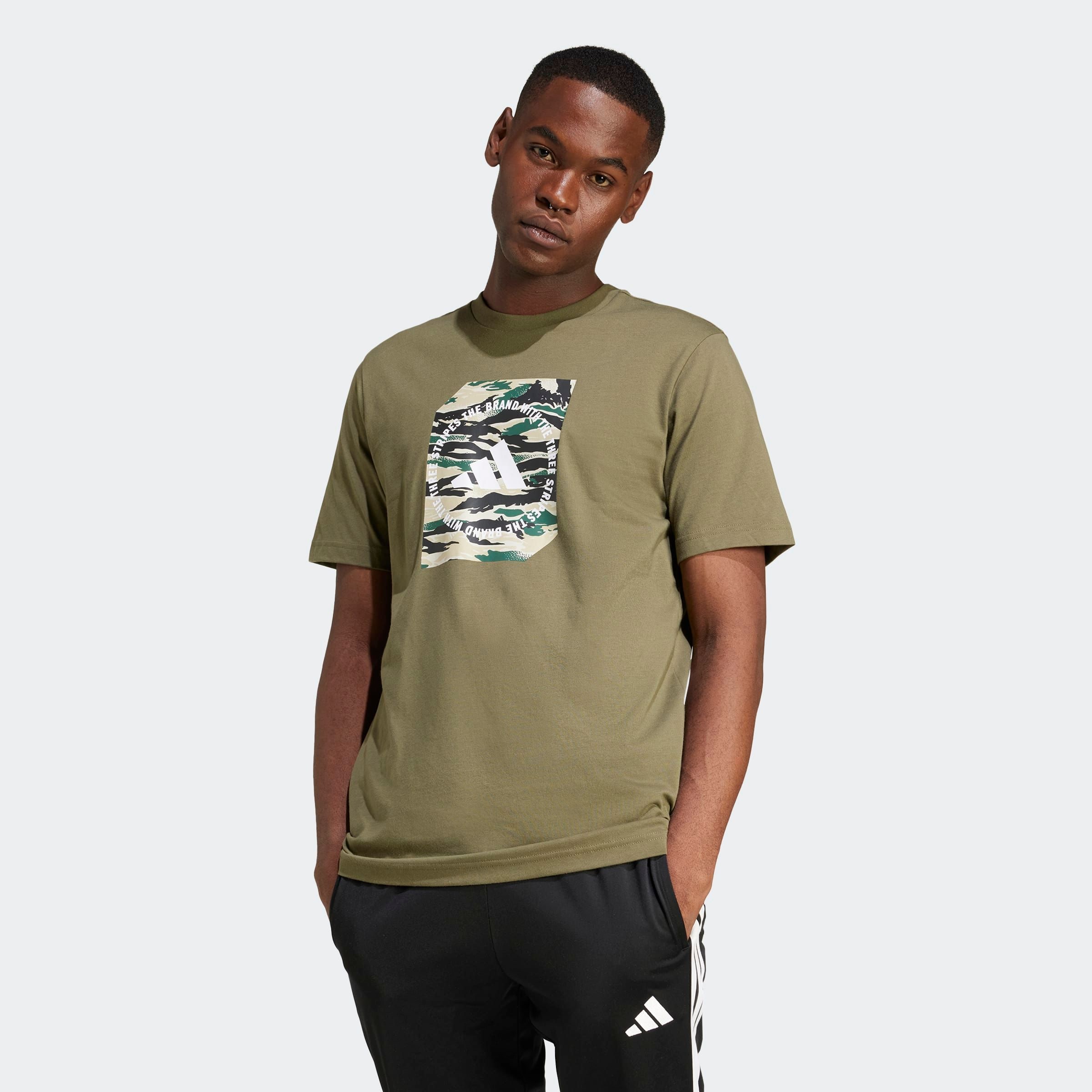 adidas Sportswear T-Shirt "M C CAMO BOX T" ohne Verschluss, aus weichem Sin günstig online kaufen