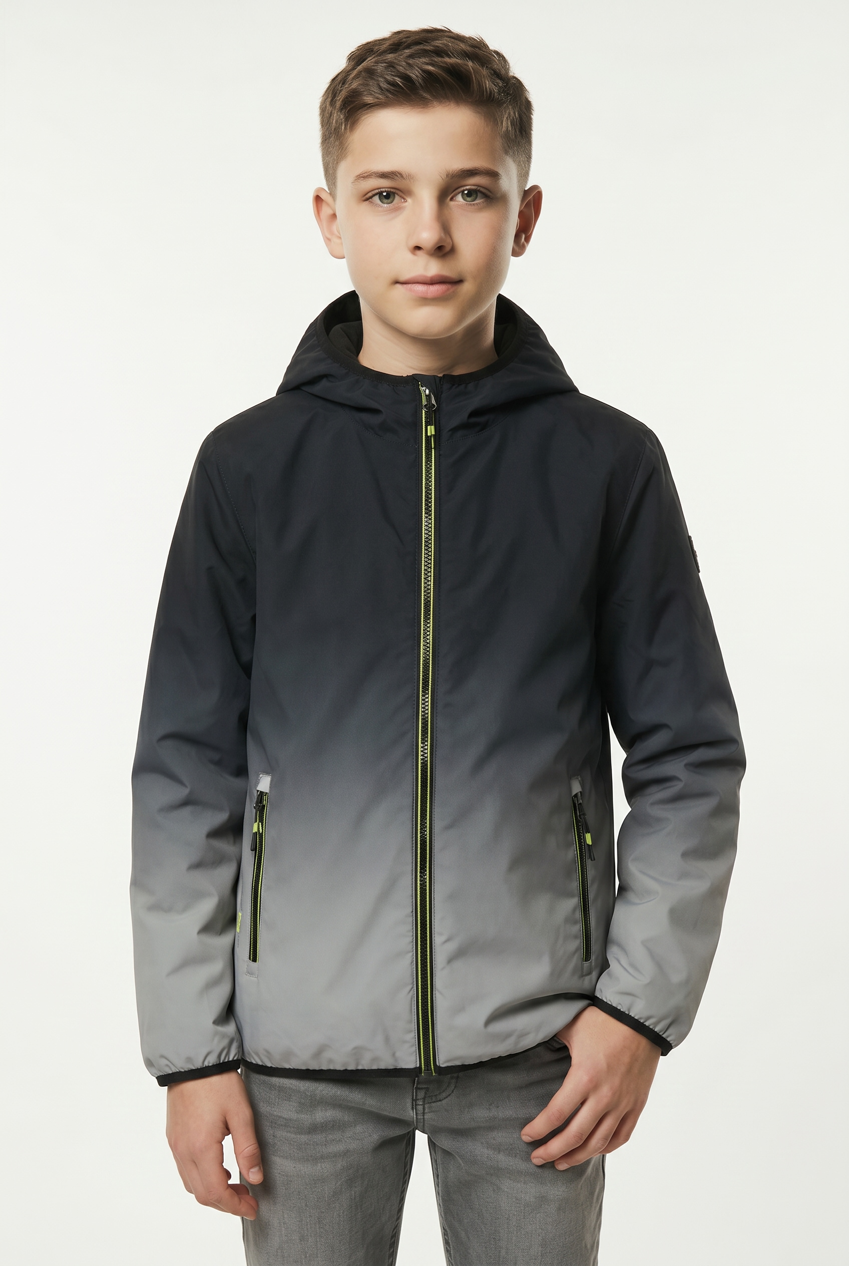 Killtec Regenjacke "BOYS REGENJACKE OT" mit Kapuze für Kinder, mit Eingrifftaschen, winddicht