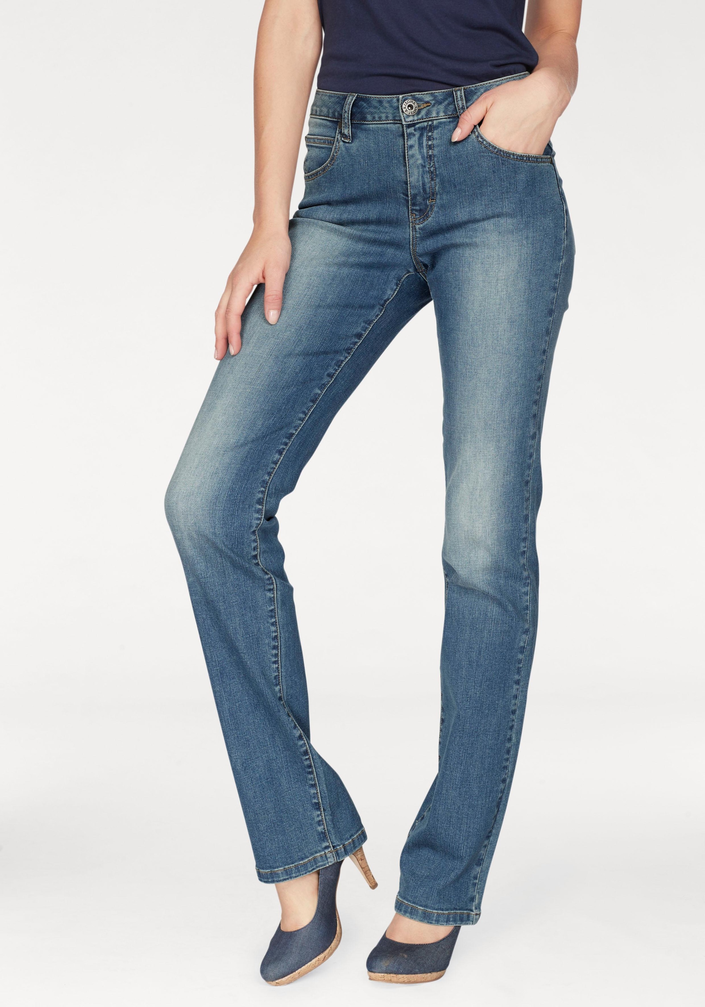 Arizona Gerade Jeans "Curve-Collection" hohe Leibhöhe, rinsed Waschung, cle günstig online kaufen