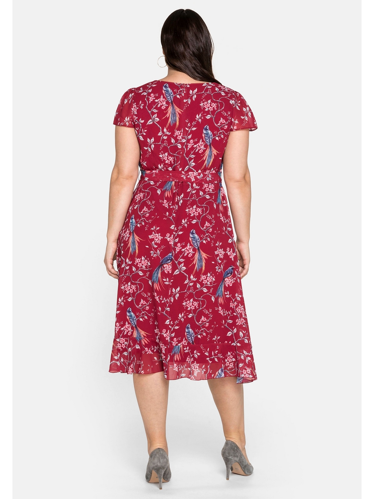 sheego by Joe Browns Chiffonkleid "Große Größen", mit Blumenprint und Wasse günstig online kaufen