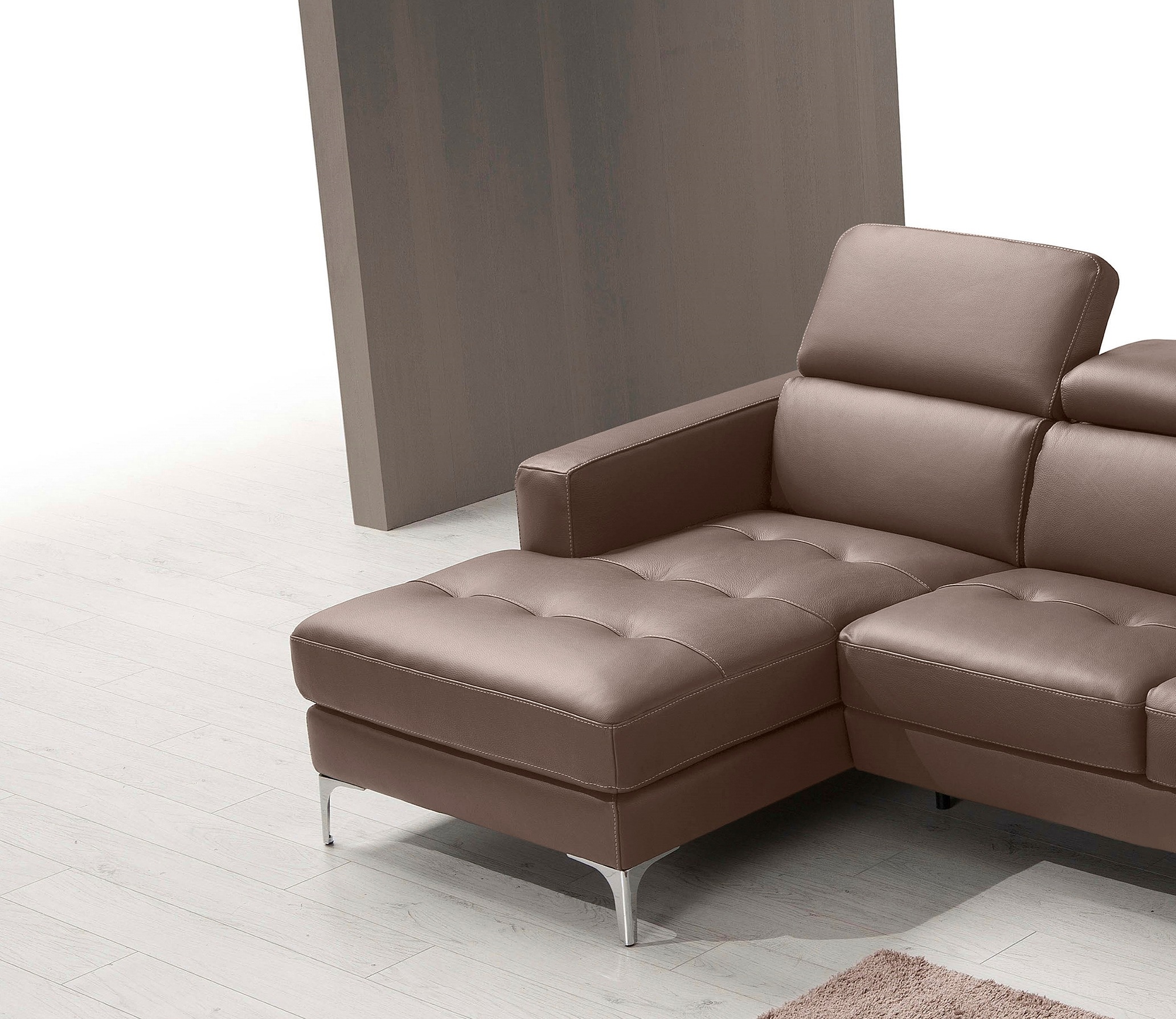 Egoitaliano Ecksofa »Matt, erstklassiger Sitzkomfort, aufwendige Detailverarbeitung, L-Form«, mit verstellbaren Kopfteilen zum Relaxen
