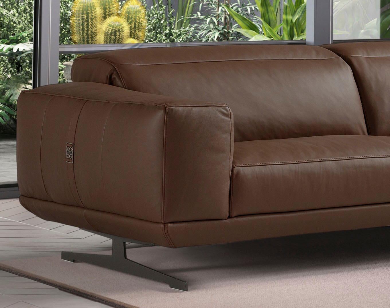 Egoitaliano 3-Sitzer »Gloria, super bequem, hochwertige Verarbeitung, edles Design, Megasofa«, beidseitig verstellbare Rückenelemente, mit Designmetallfüßen