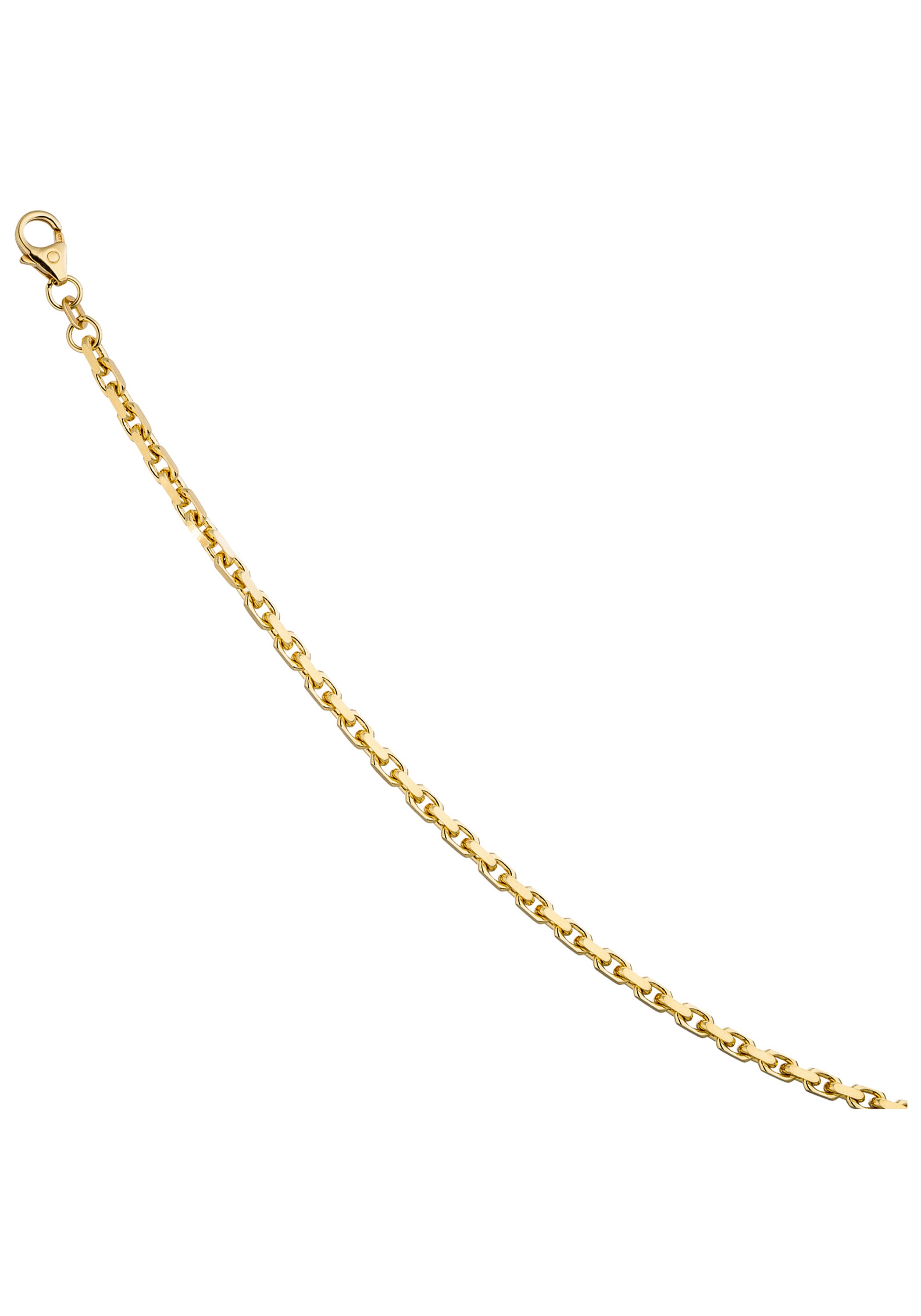 JOBO Goldarmband, Ankerarmband 585 Gold diamantiert 21 cm