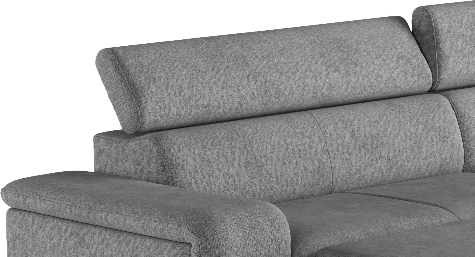 COTTA Wohnlandschaft »Emma U-Form«, Verstellbare Kopfstützen, optional mit Schlaffunktion und Bettkasten