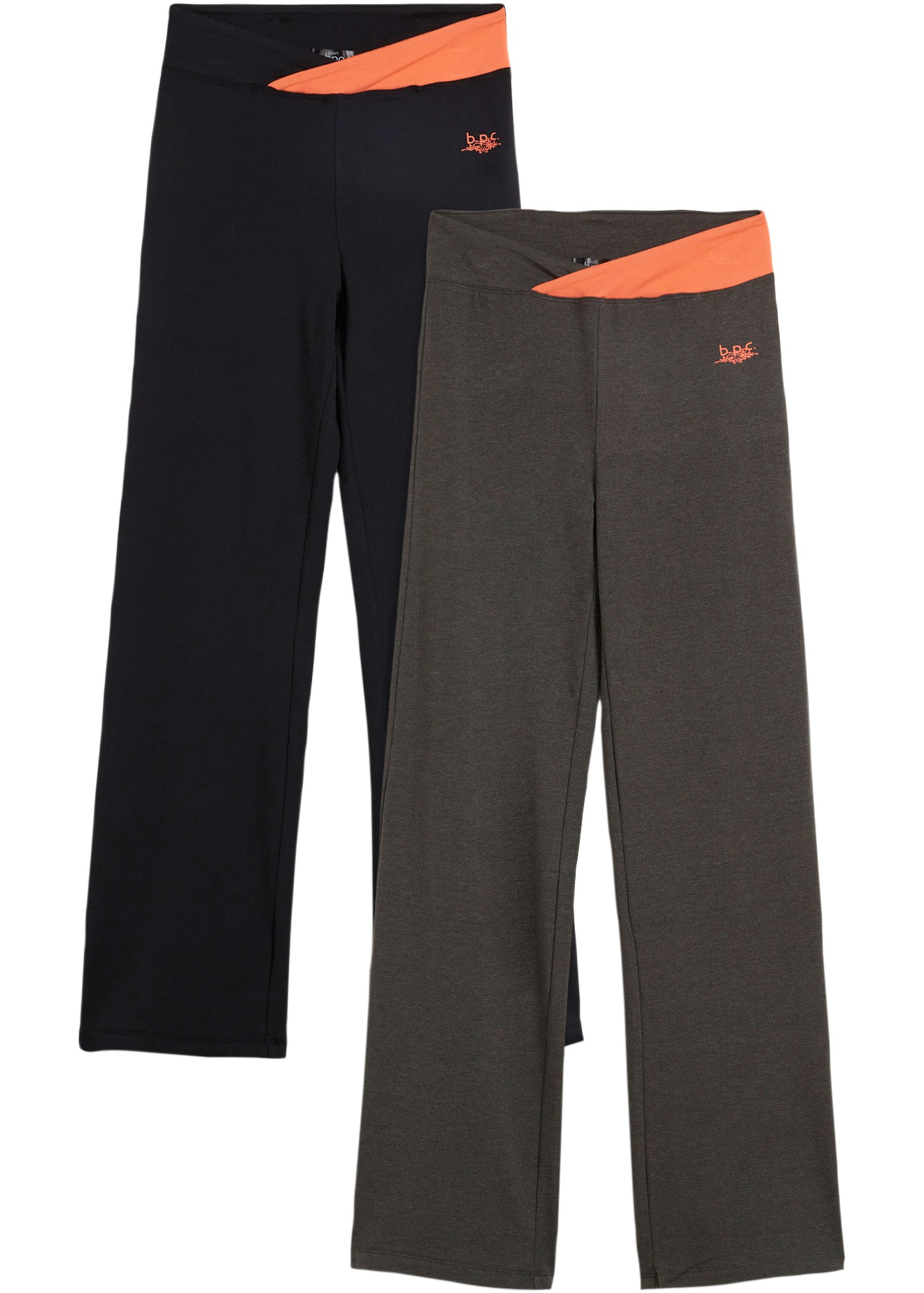 bonprix Sporthose "Baumwoll-Sporthose, Bootcut (2er Pack)" Baumwoll-Sportho günstig online kaufen