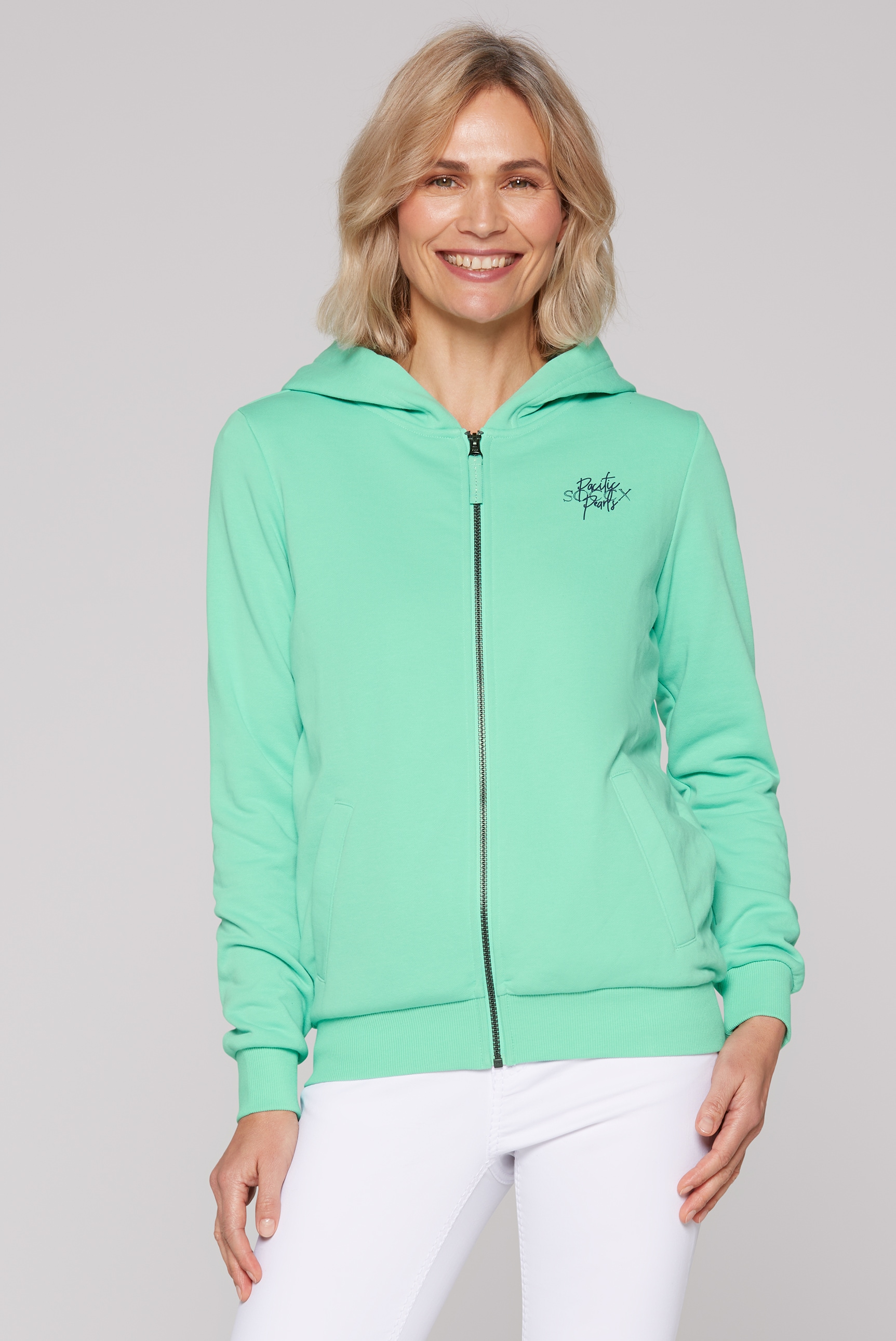SOCCX Kapuzensweatjacke, mit Rücken-Print günstig online kaufen