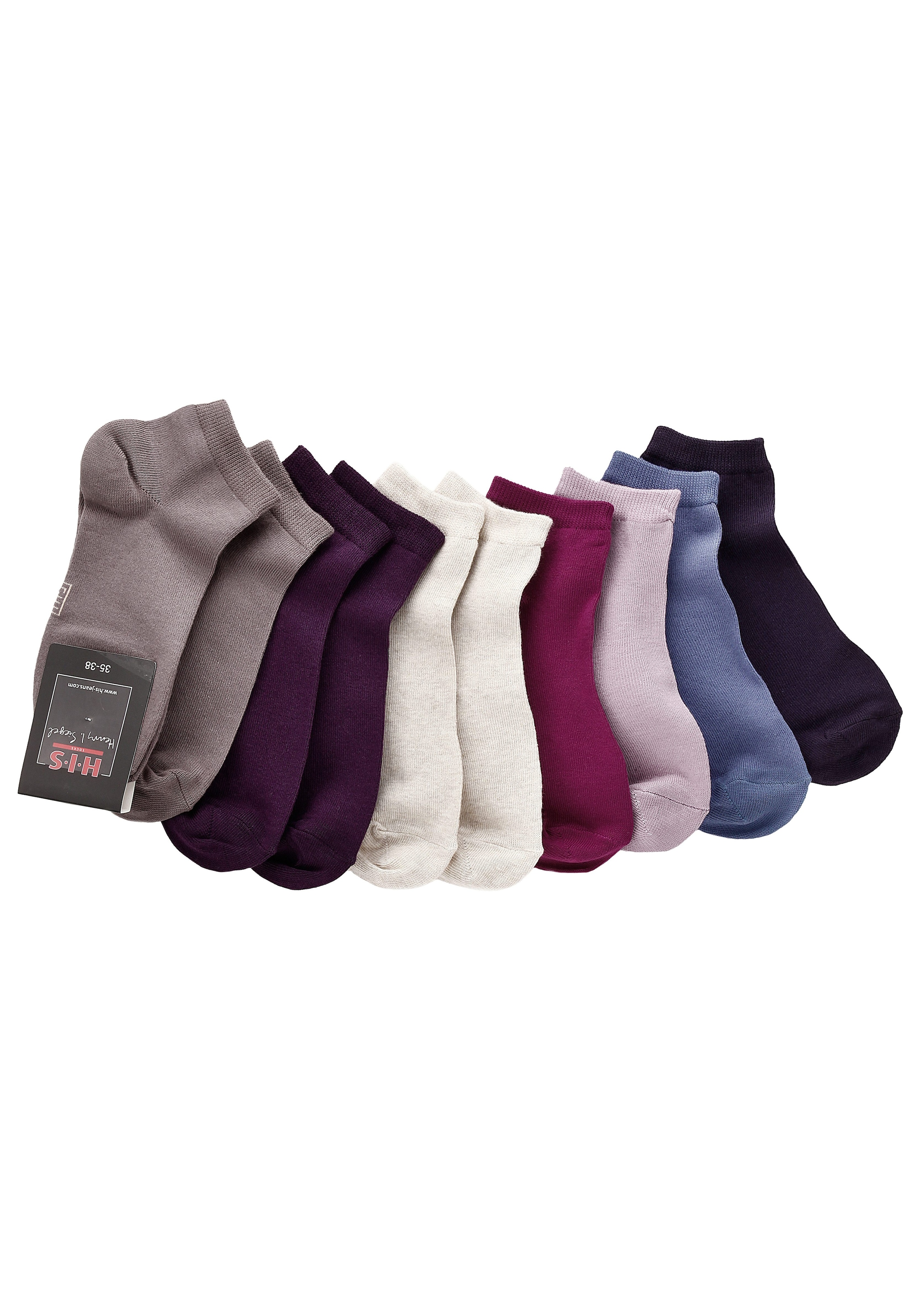 verstärkter | BAUR 10 Kurzsocken, Spitze (Set, und Ferse mit H.I.S Paar),