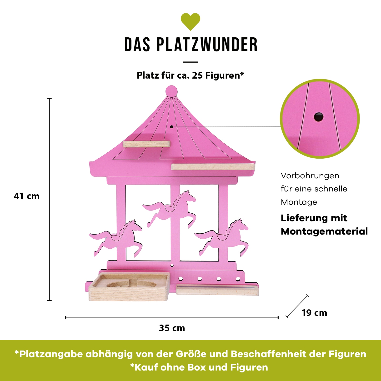 Boarti Wandregal »Karussell Pferde Kinder Toniebox Tonies Figuren«