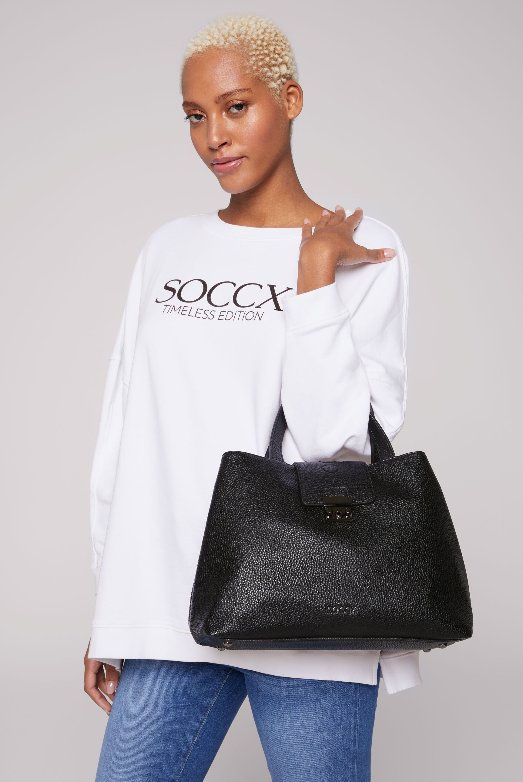 SOCCX Umhängetasche, mit Seitenfächern
