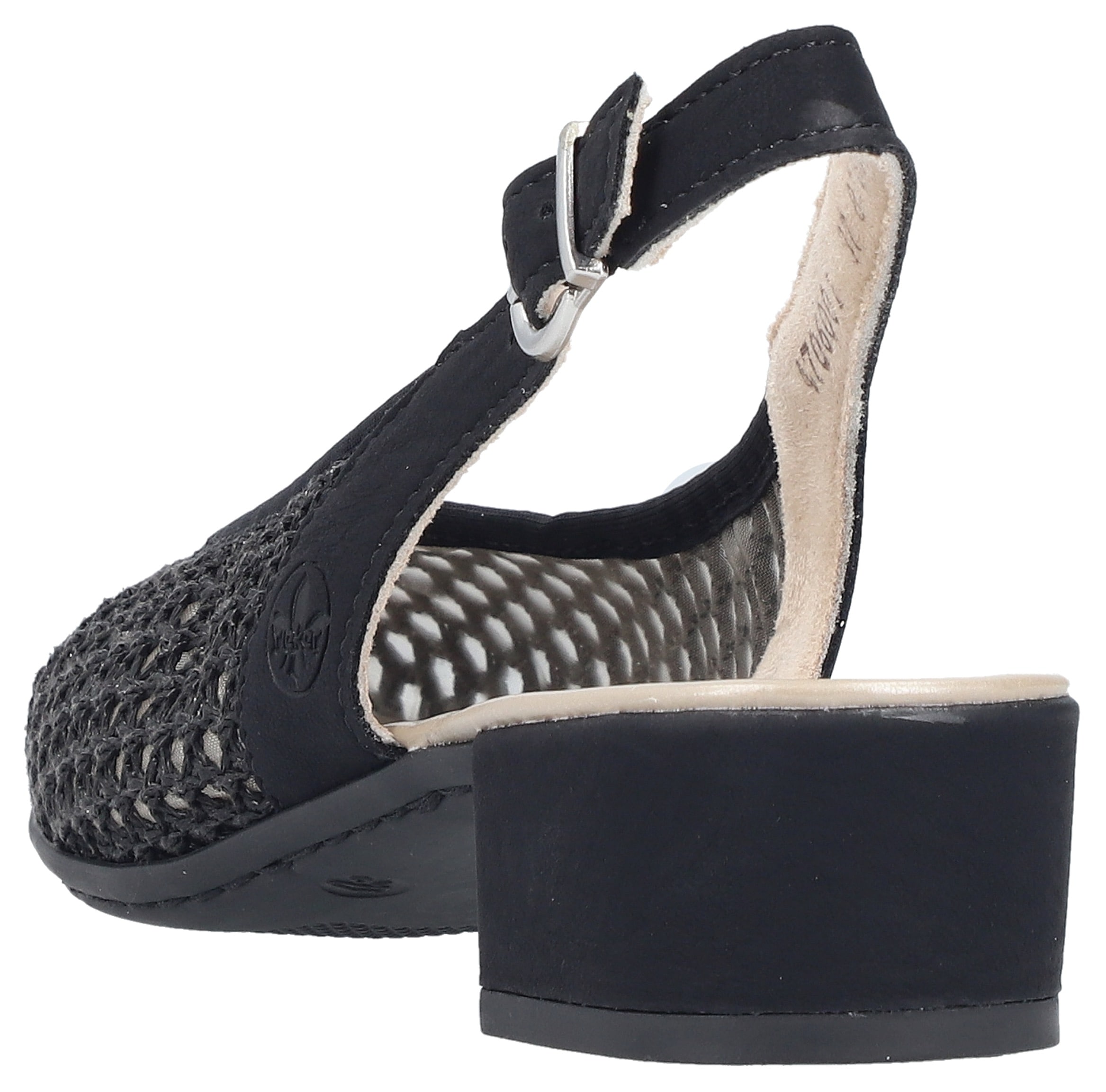 Rieker Slingsandale  Sommerschuh, Festtagsschuh, Blockabsatz, mit Riemchen
