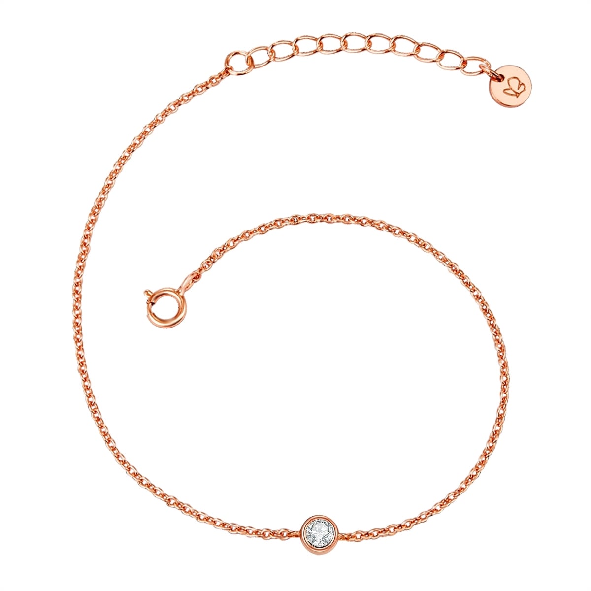 Damen Gliederarmband "F708", Silber 925 (Sterlingsilber), rosa, GLANZSTÜCKE MÜNCHEN, Silber 925 (Sterlingsilber), Armbänder, aus Sterling Silber