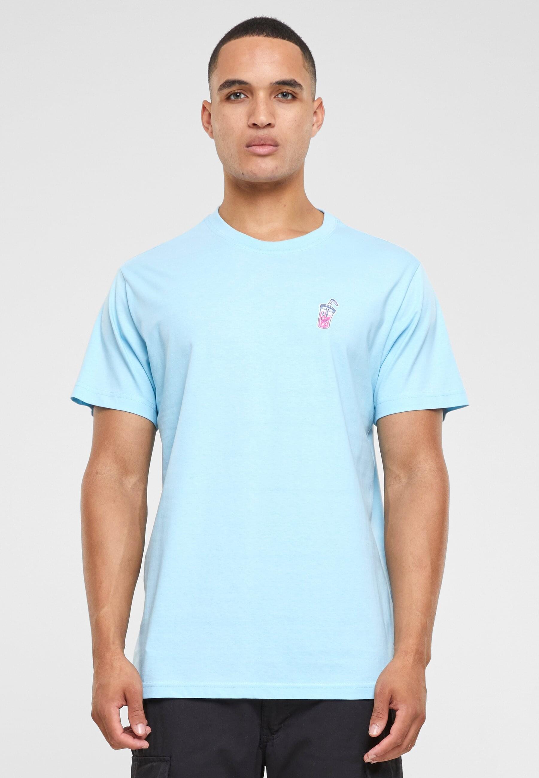 MisterTee T-Shirt »MisterTee Herren Good Vibes Drink Tee EMB«, (1 tlg.)