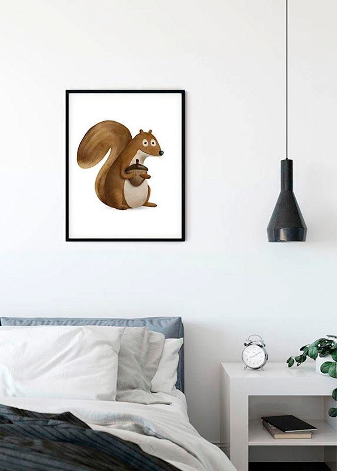 Komar Bild »Cute Animal Squirrel« Tiere 1 Stk. tlg. Wandbild zur Dekoration - ohne Rahmen