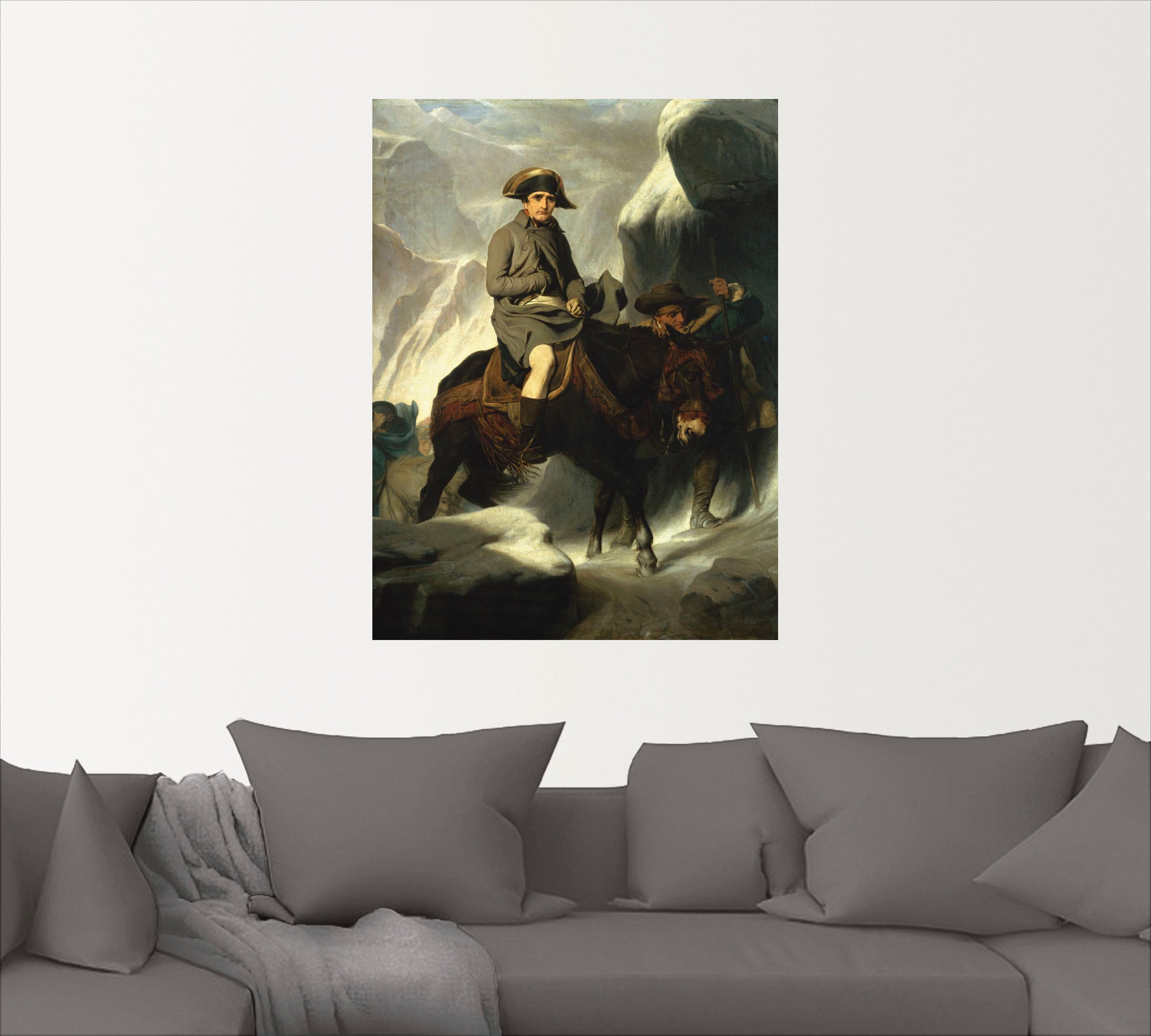 Artland Wandbild »Napoleon beim Überqueren der Alpen. 1848«, Menschen, (1 St.), als Leinwandbild, Wandaufkleber oder Poster in versch. Größen